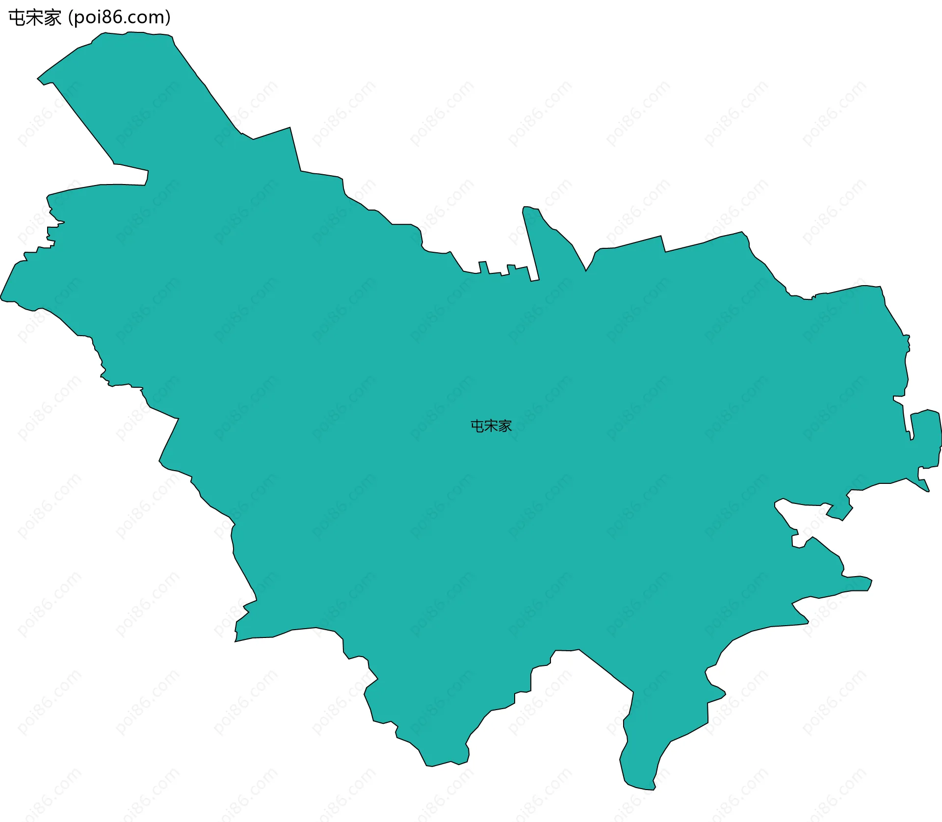 屯宋家边界地图