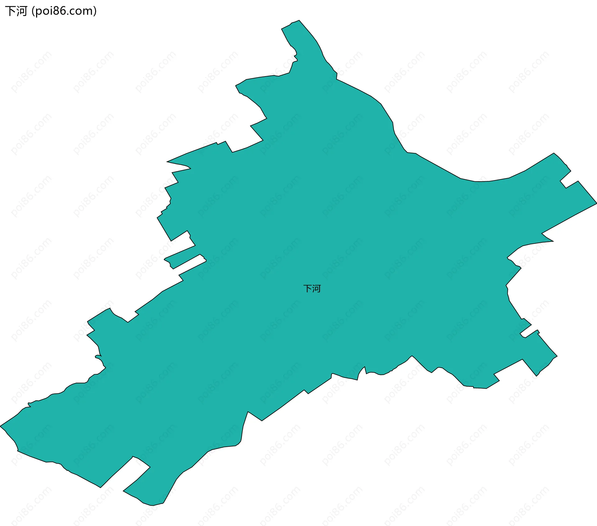 下河边界地图
