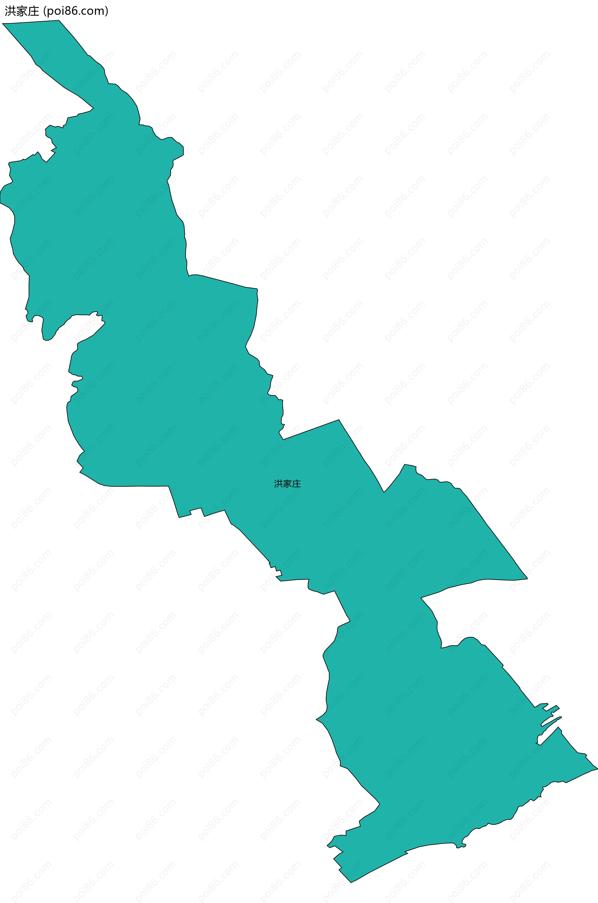 洪家庄边界地图