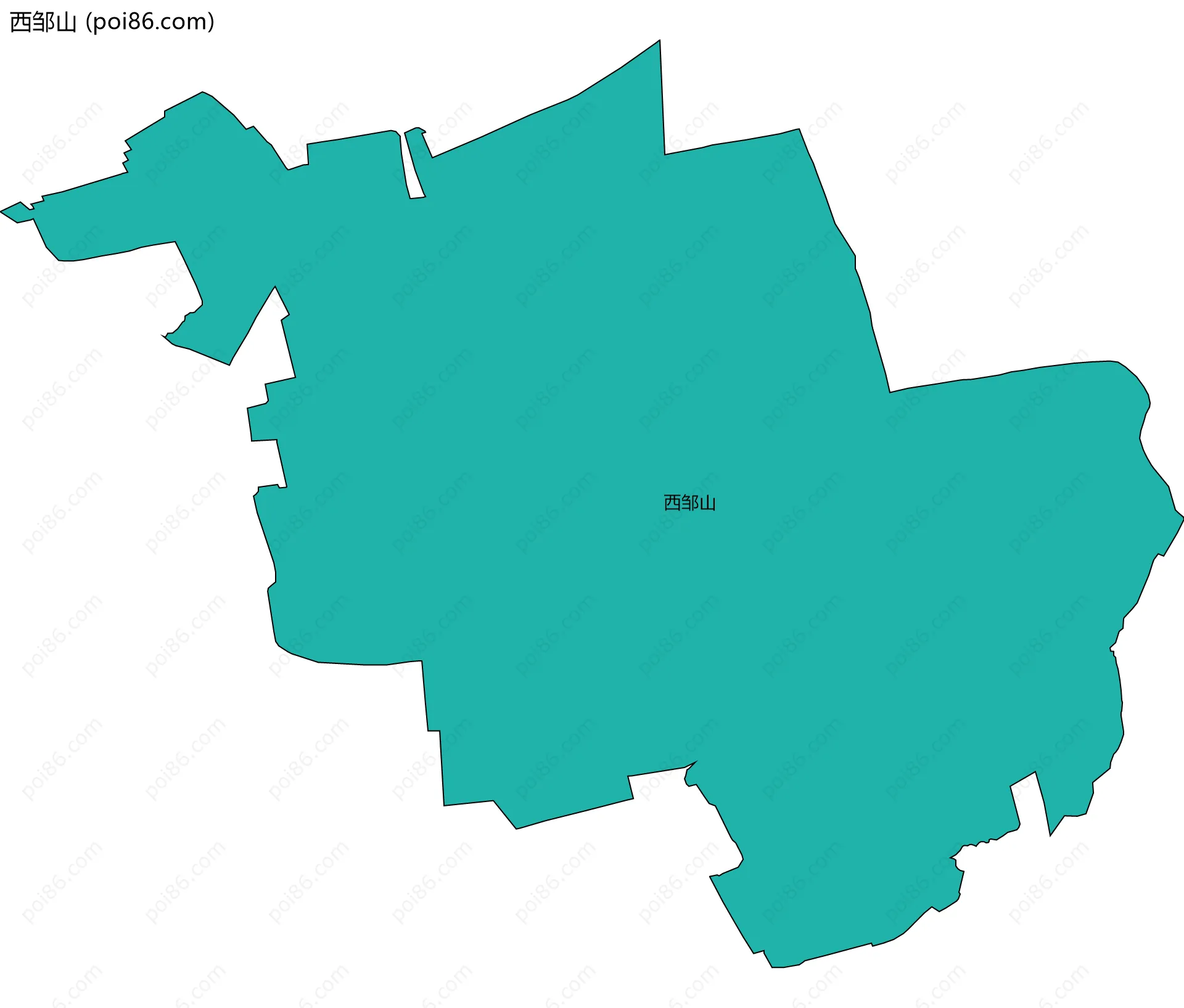 西邹山边界地图