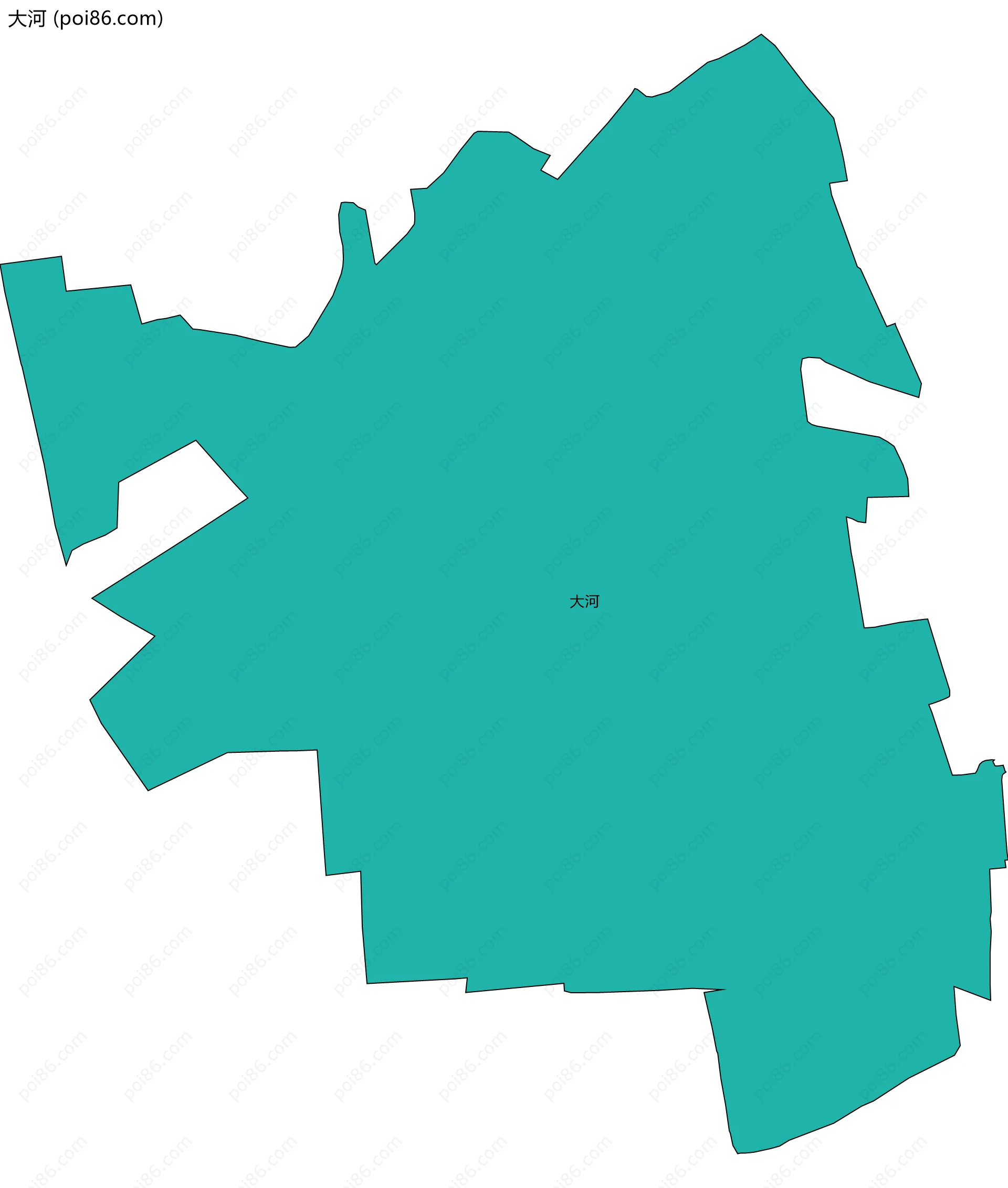 大河边界地图