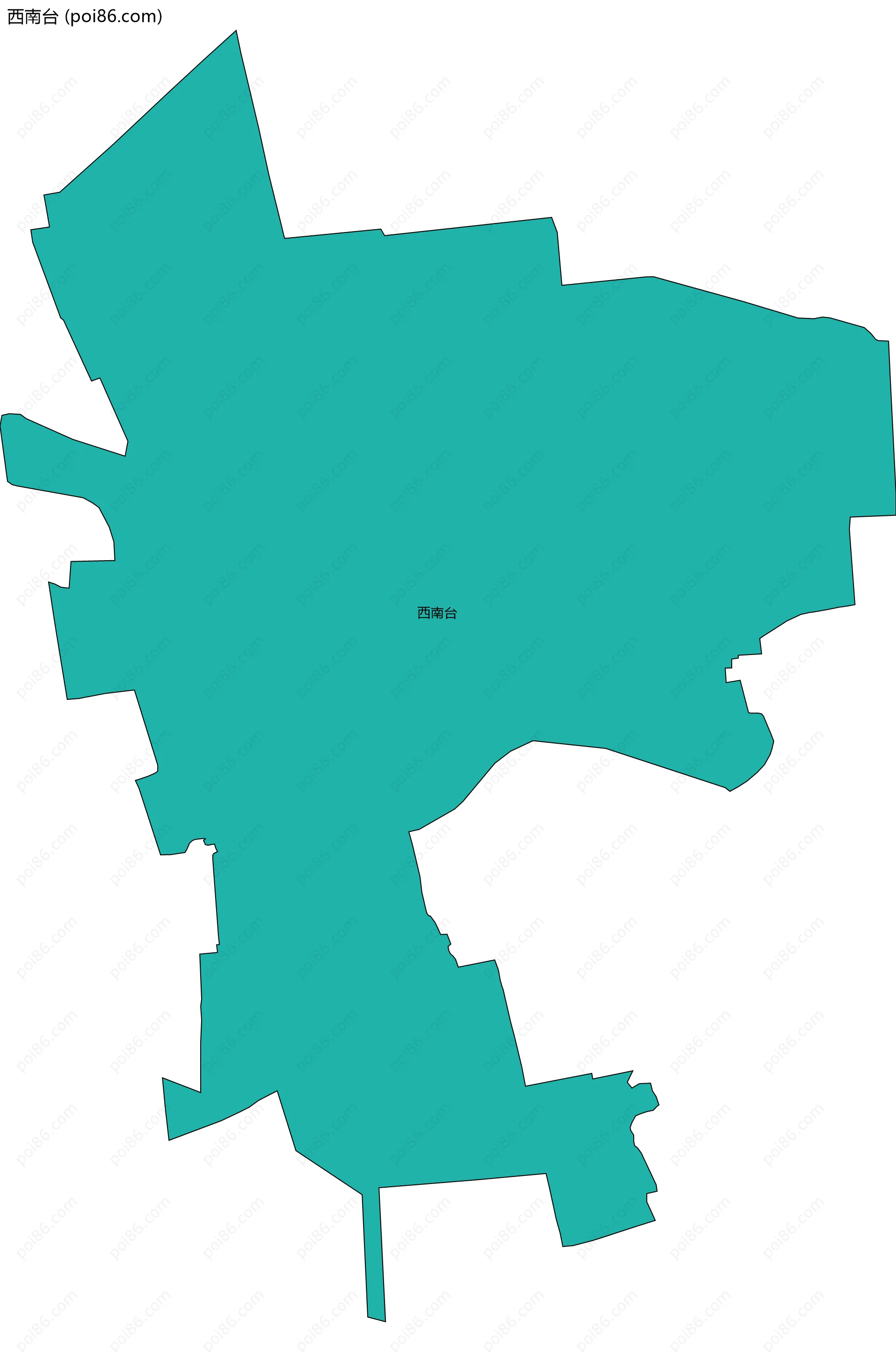 西南台边界地图