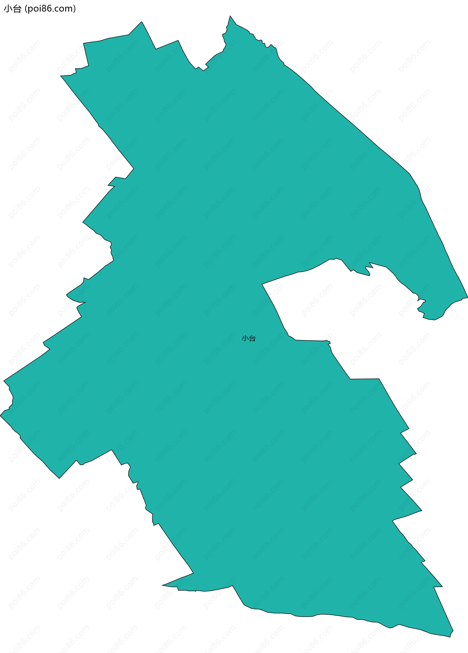 小台边界地图