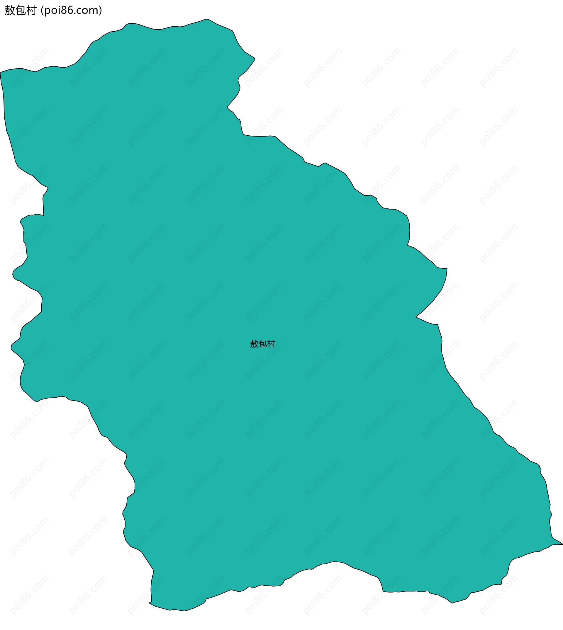 敖包村边界地图