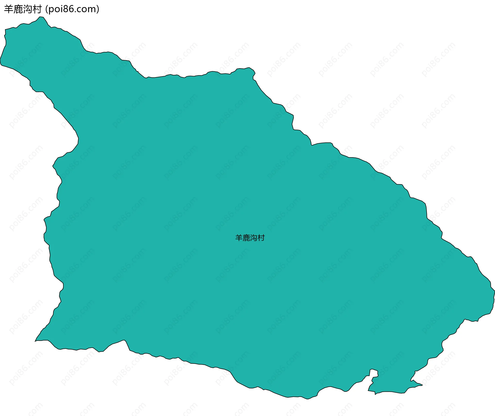 羊鹿沟村边界地图