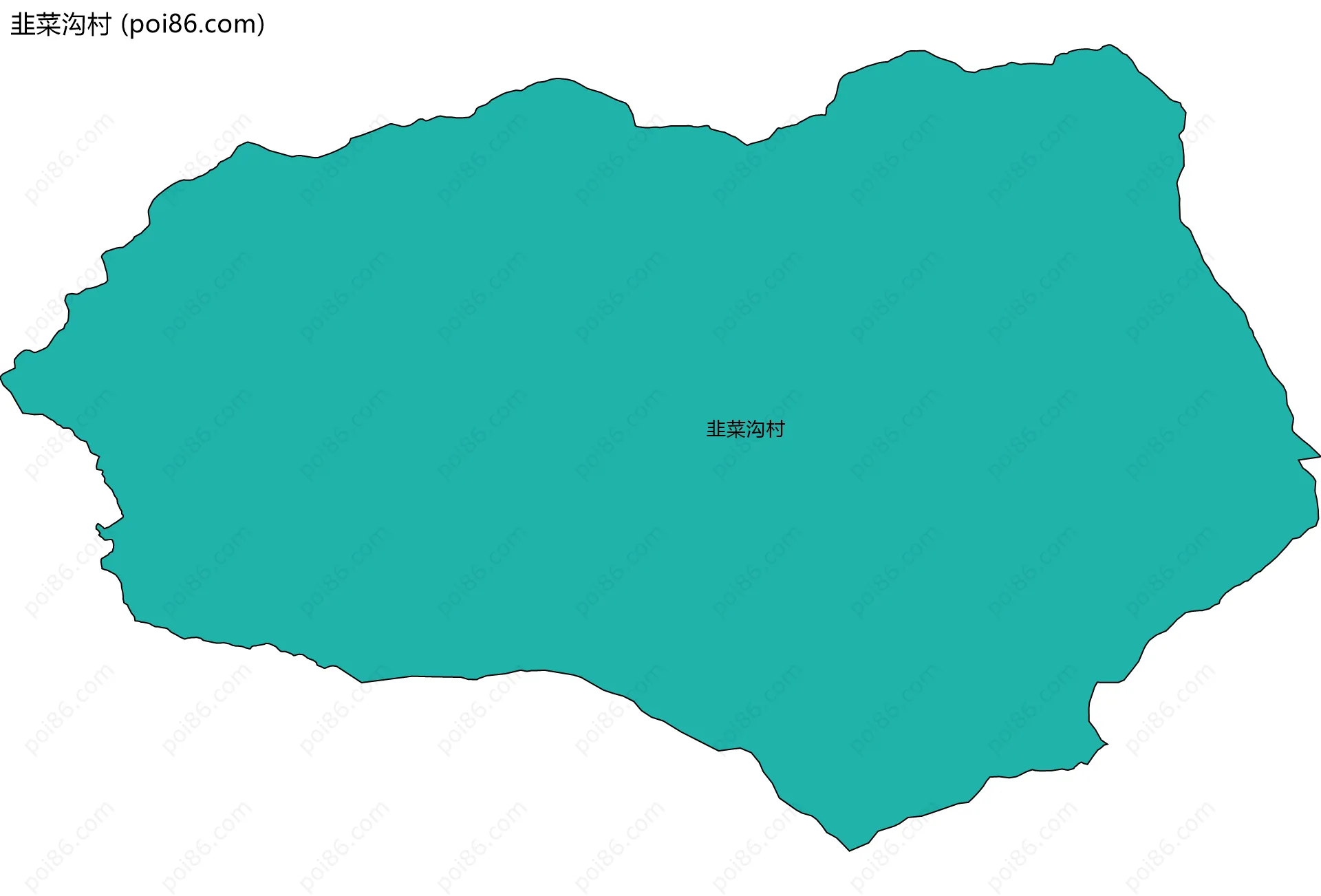 韭菜沟村边界地图