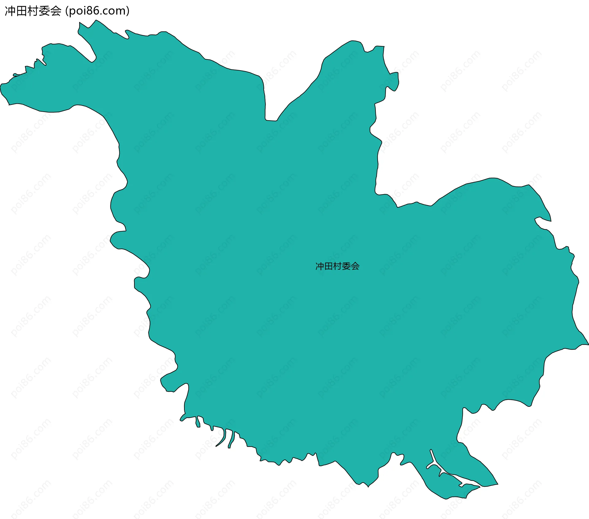 冲田村委会边界地图