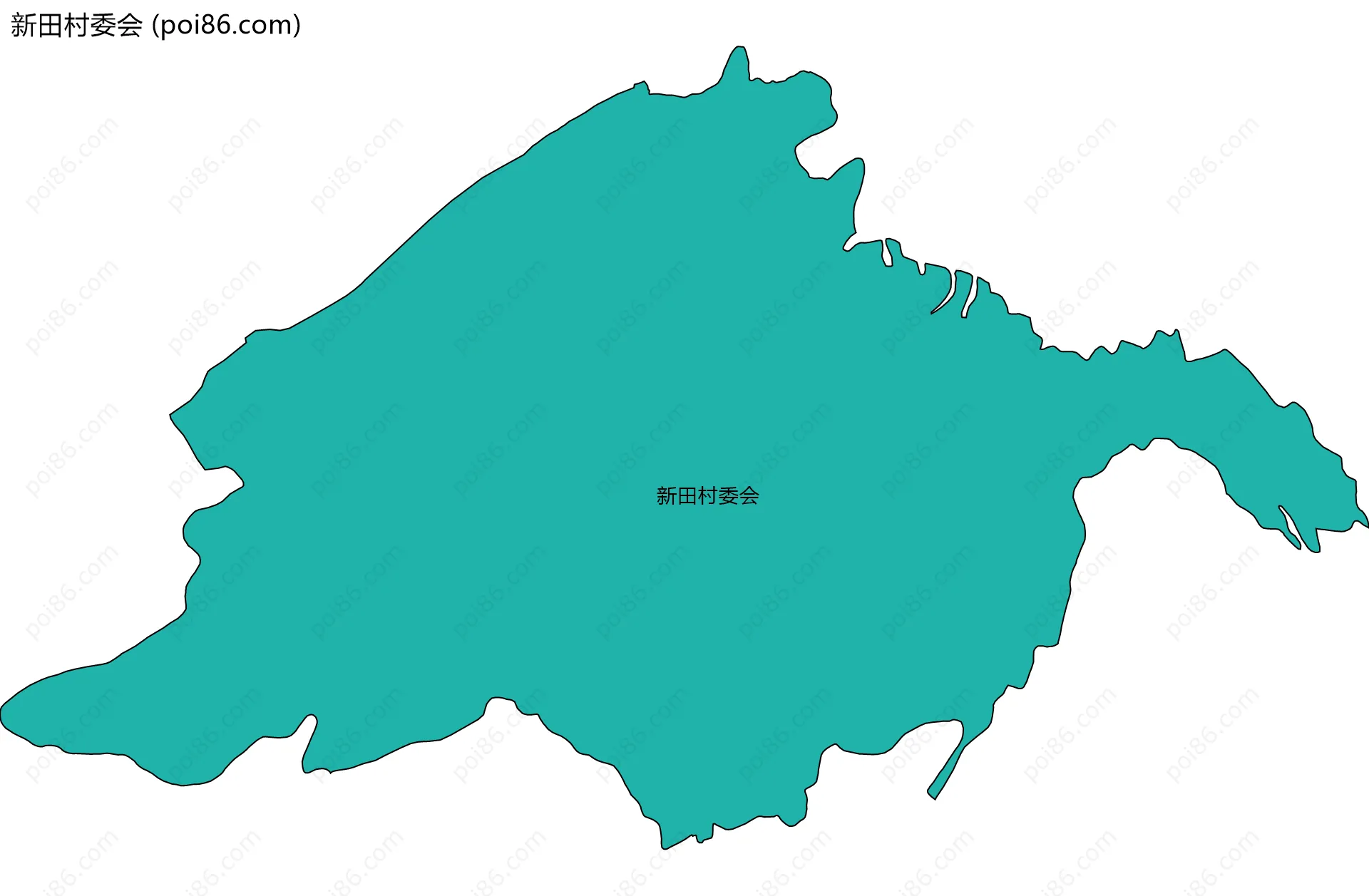 新田村委会边界地图