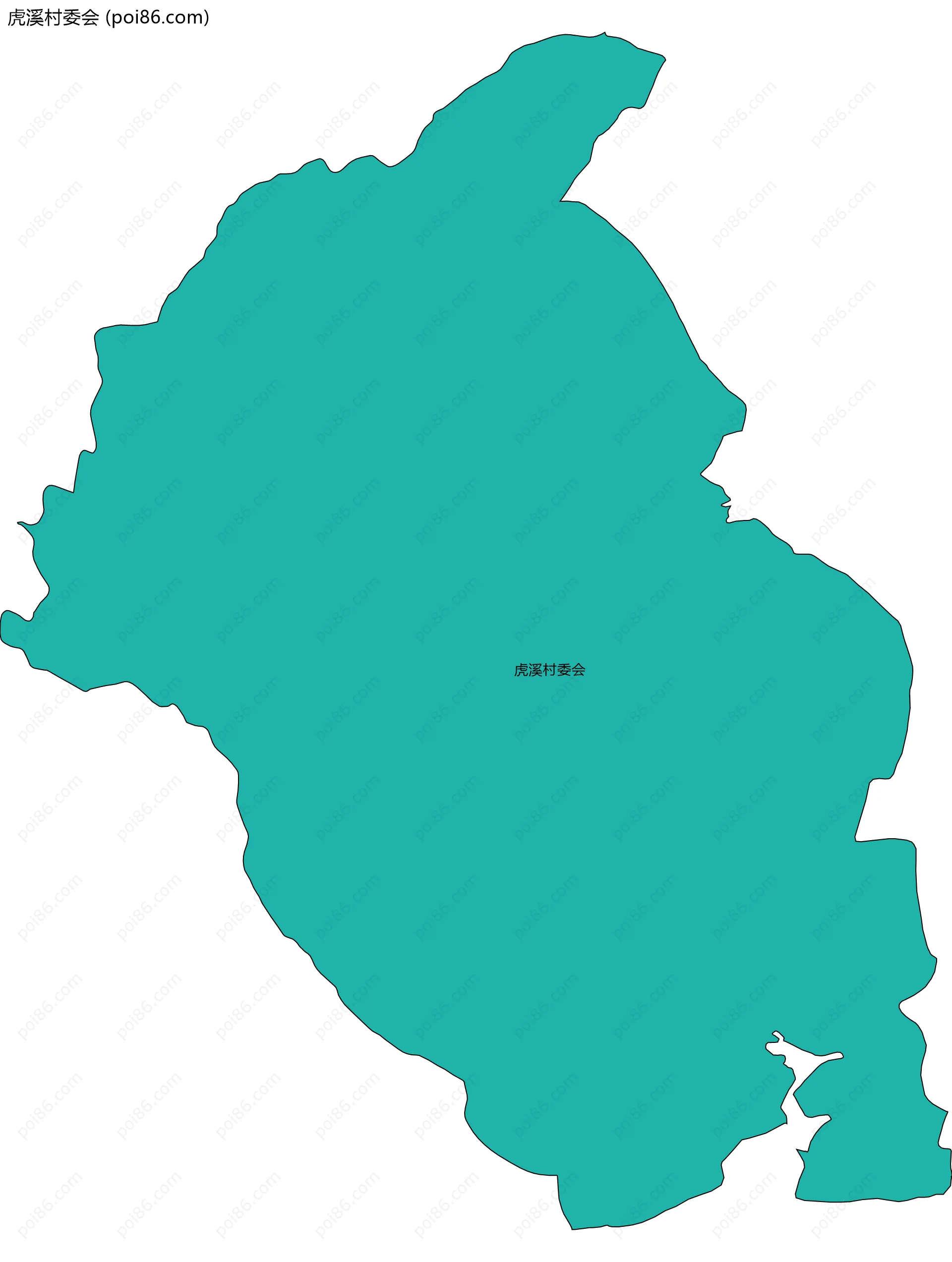 虎溪村委会边界地图