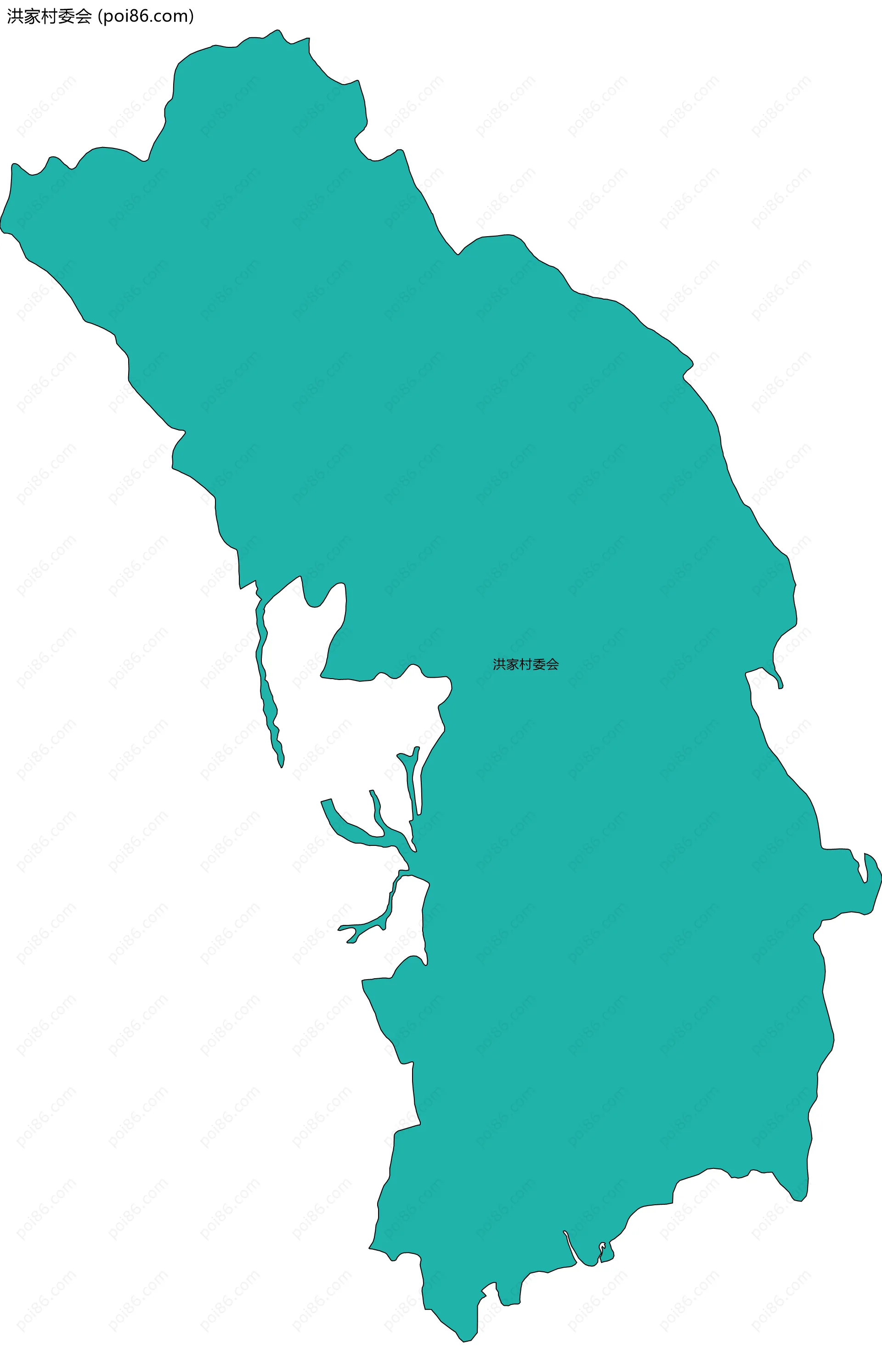 洪家村委会边界地图