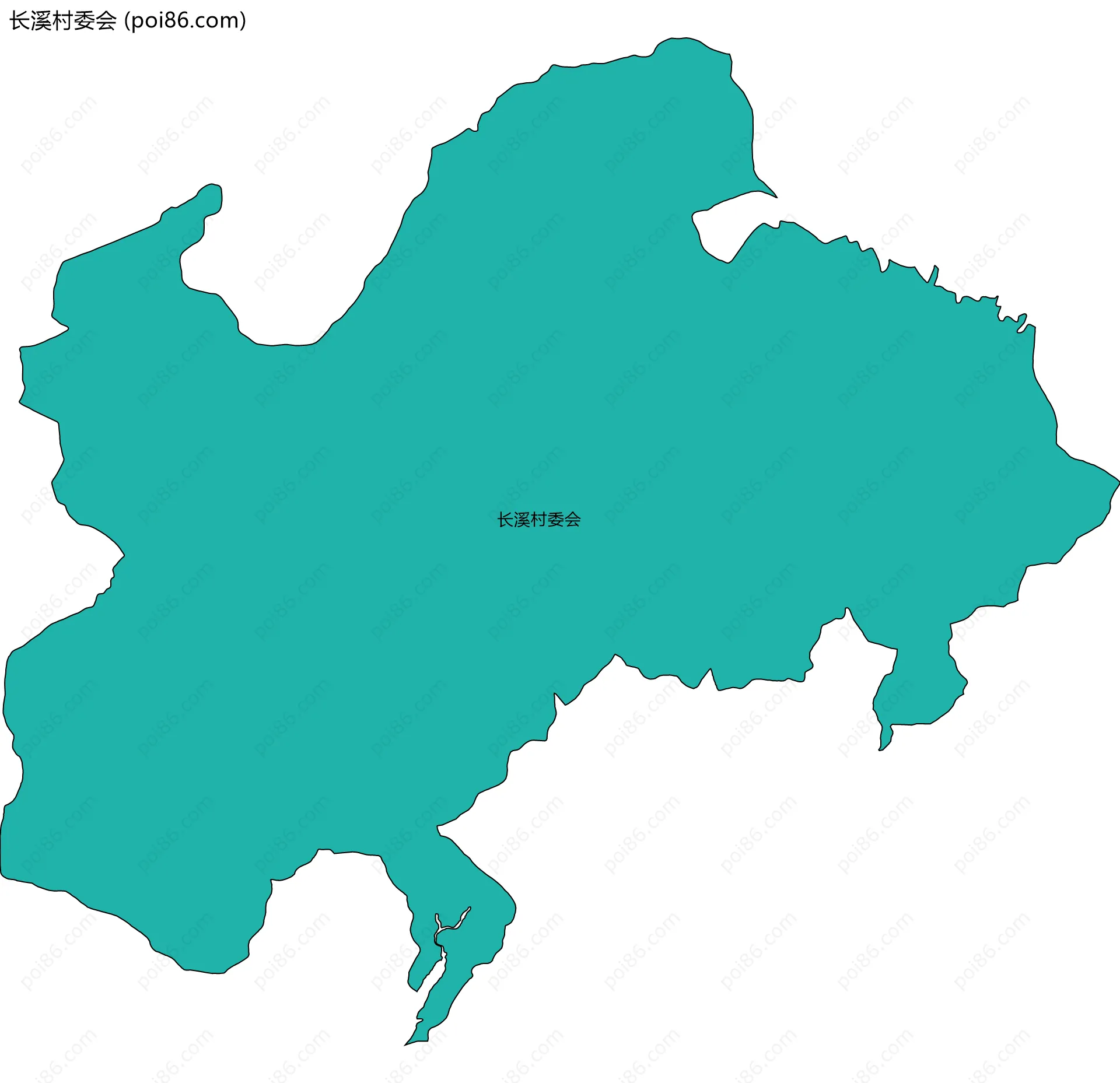 长溪村委会边界地图