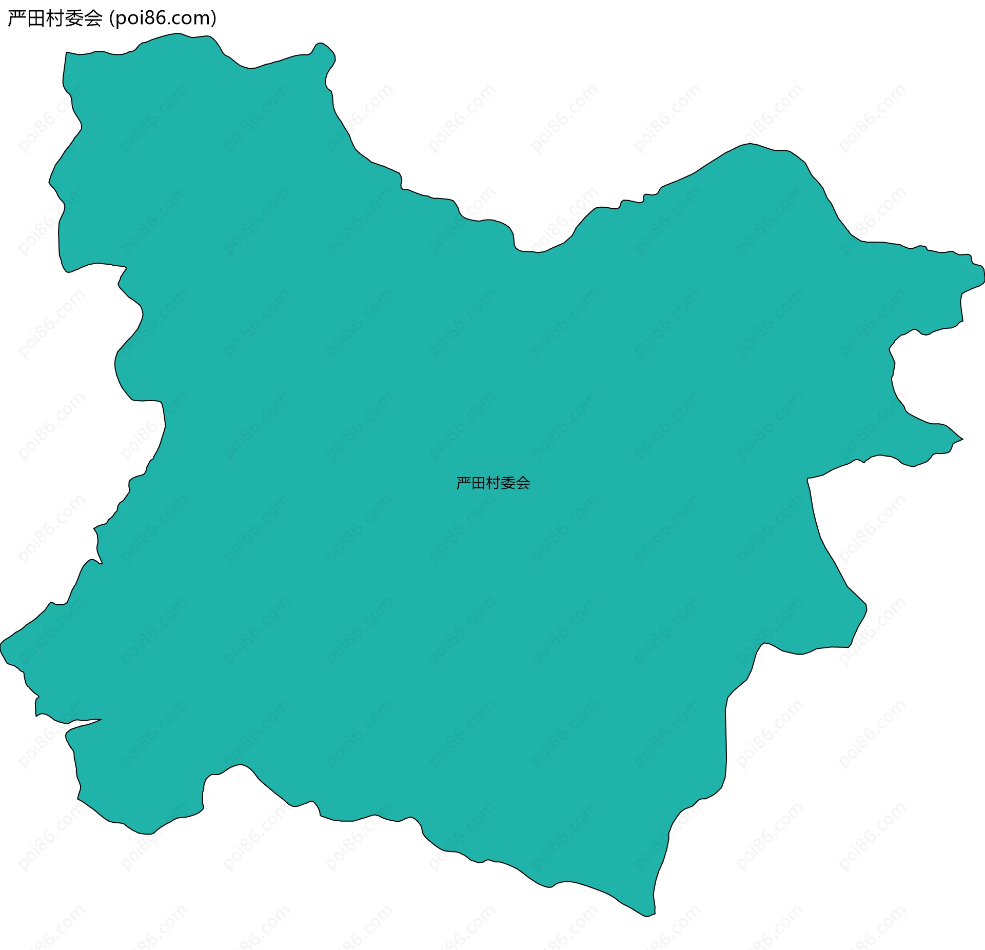 严田村委会边界地图