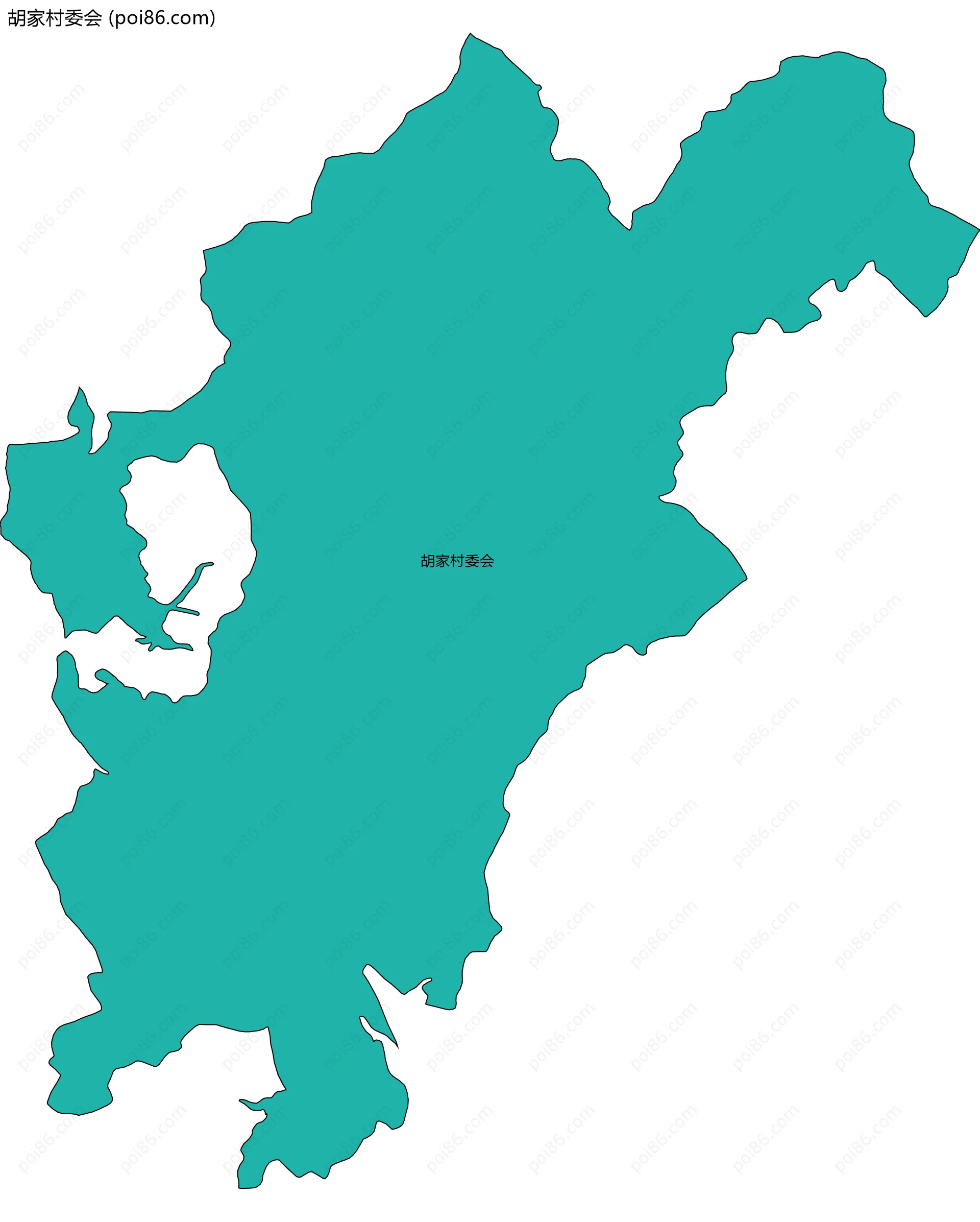 胡家村委会边界地图