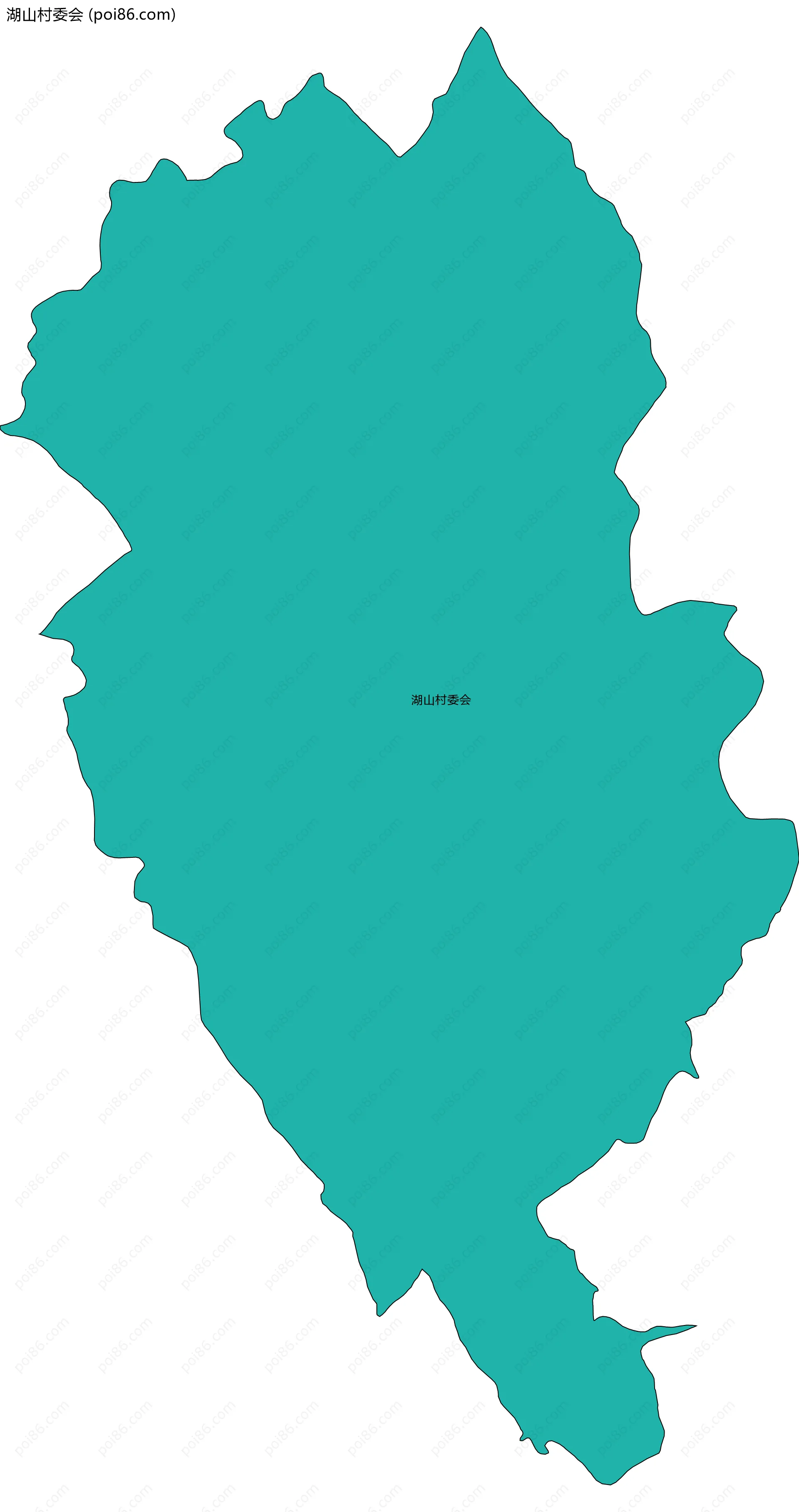 湖山村委会边界地图