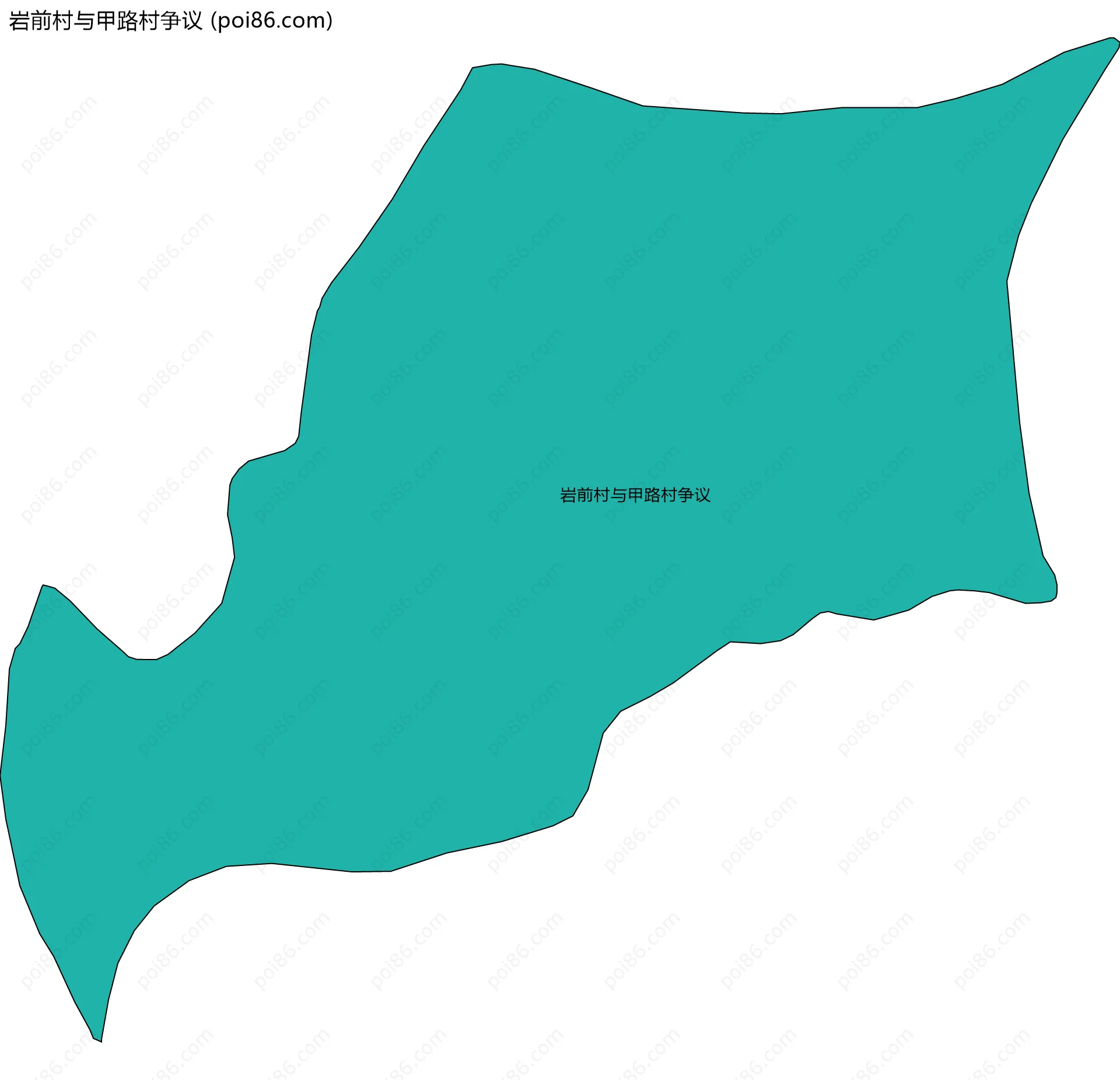 岩前村与甲路村争议边界地图