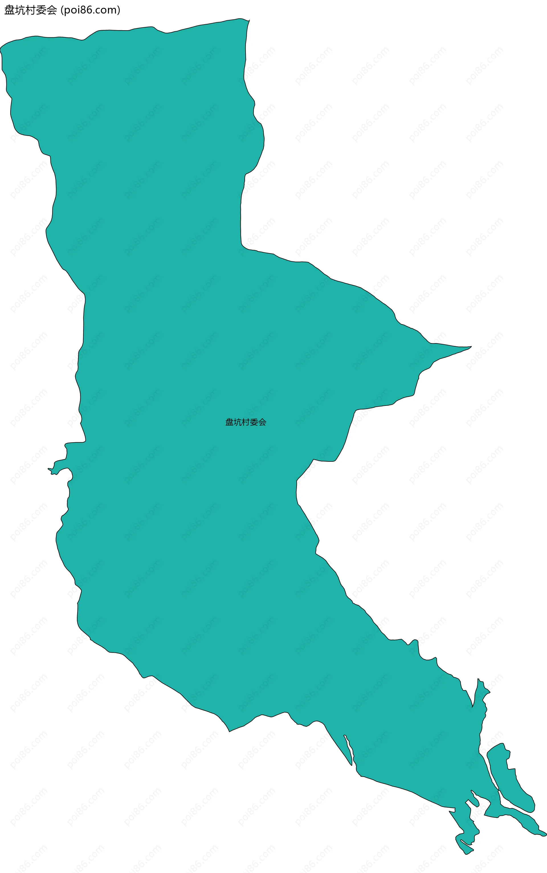 盘坑村委会边界地图