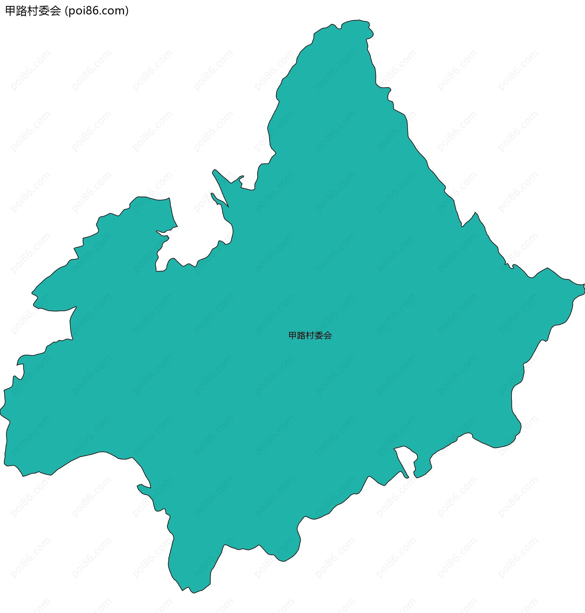 甲路村委会边界地图