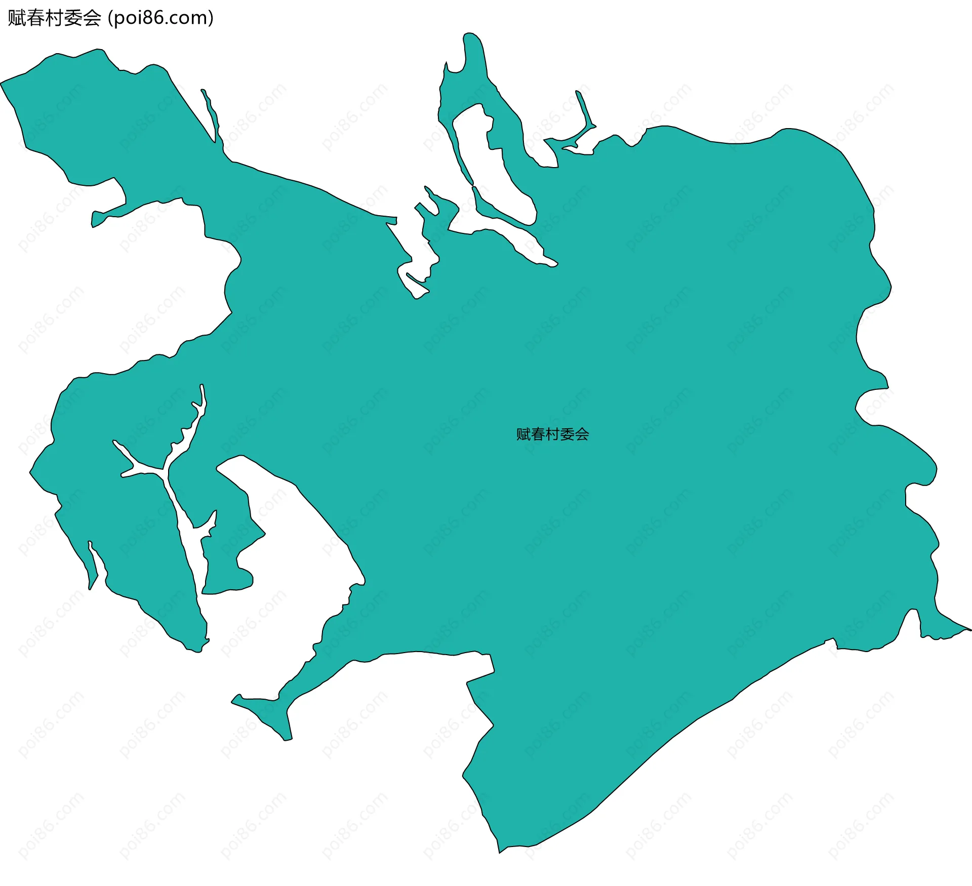 赋春村委会边界地图