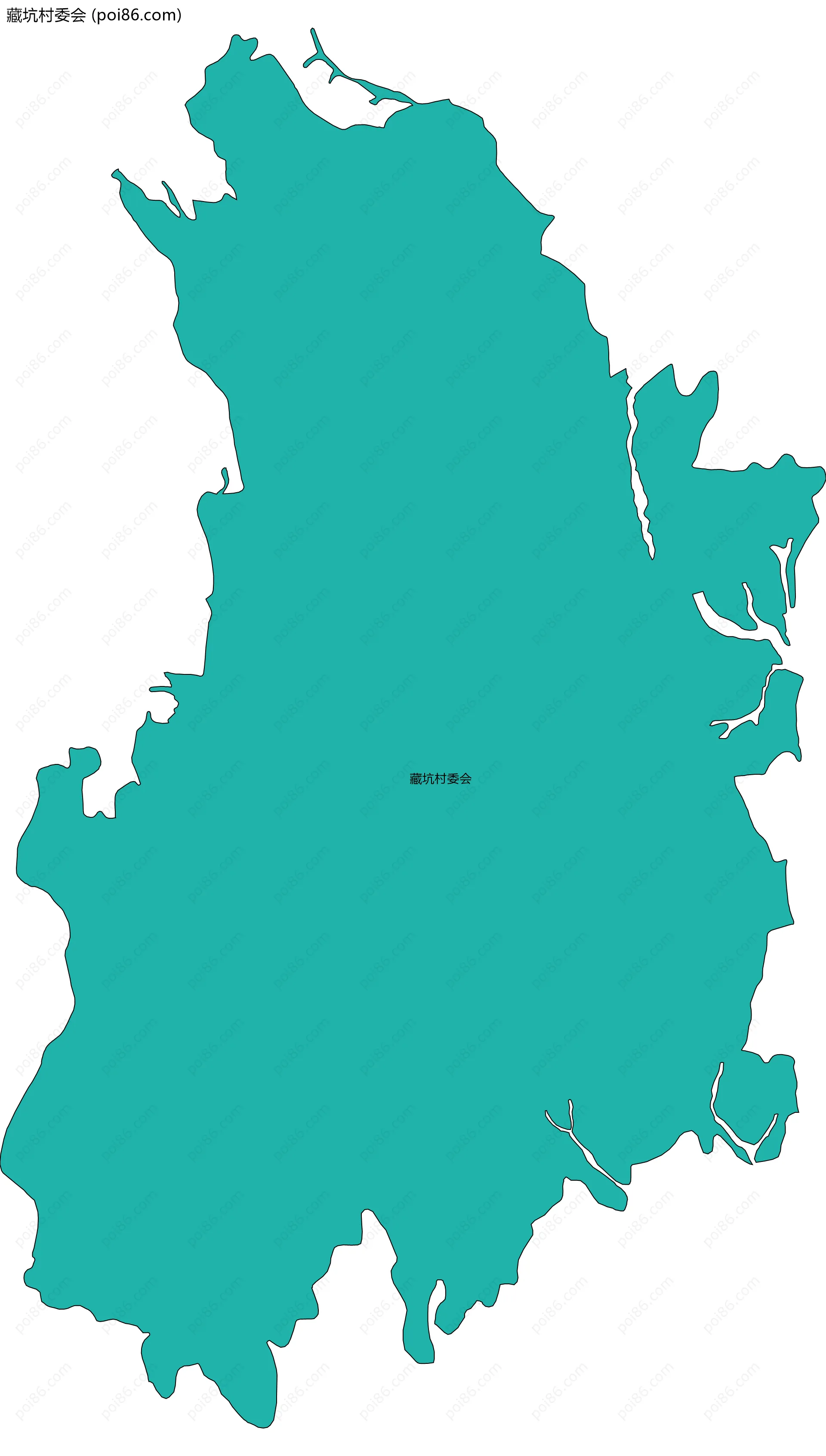 藏坑村委会边界地图