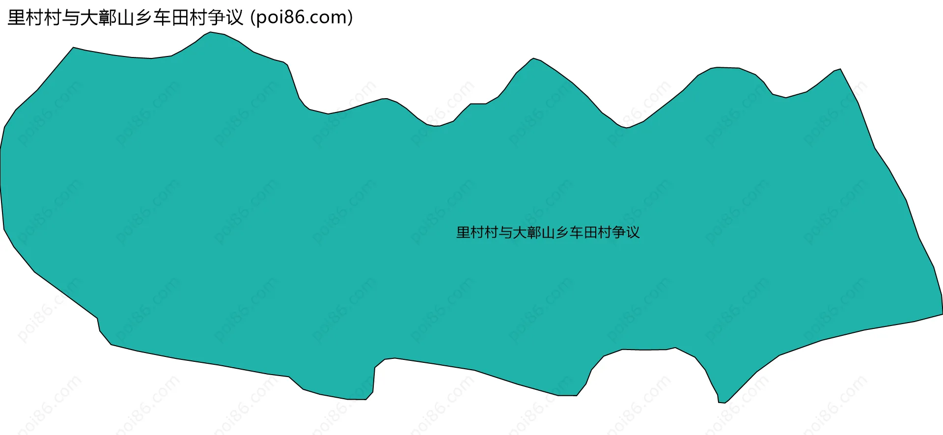 里村村与大鄣山乡车田村争议边界地图