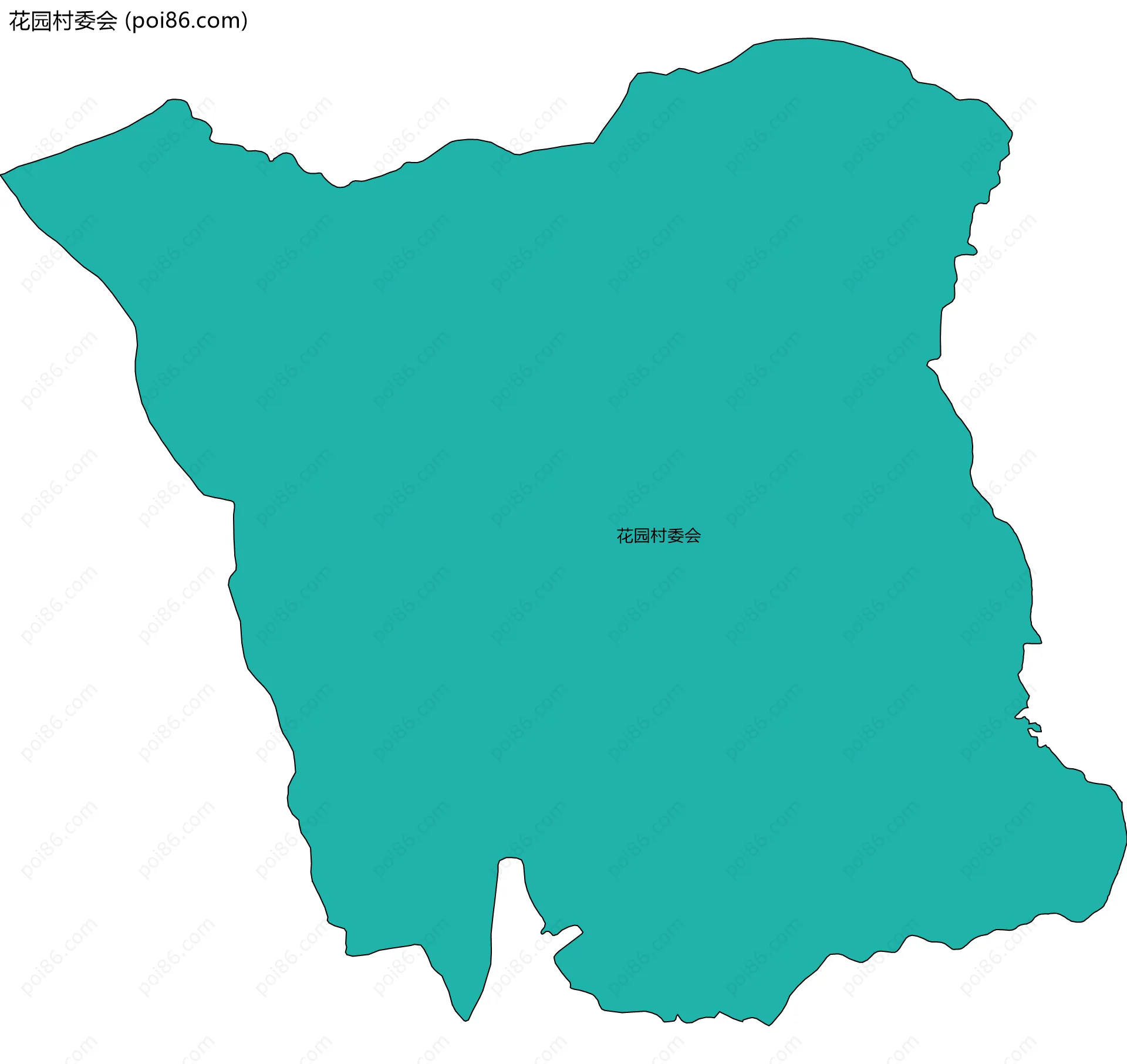 花园村委会边界地图