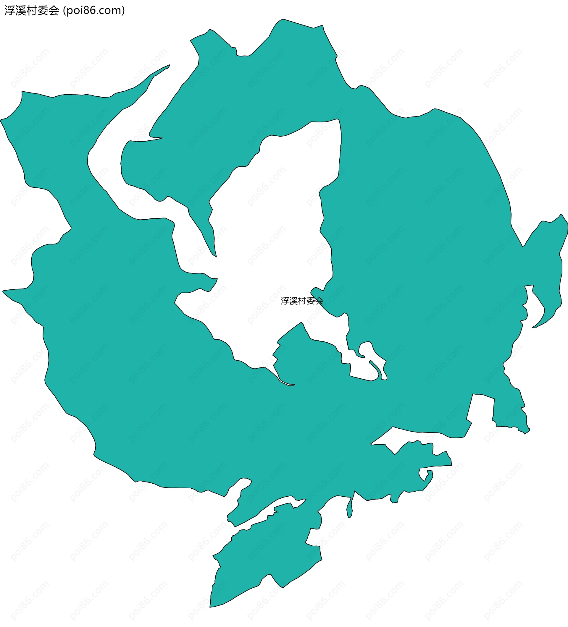 浮溪村委会边界地图