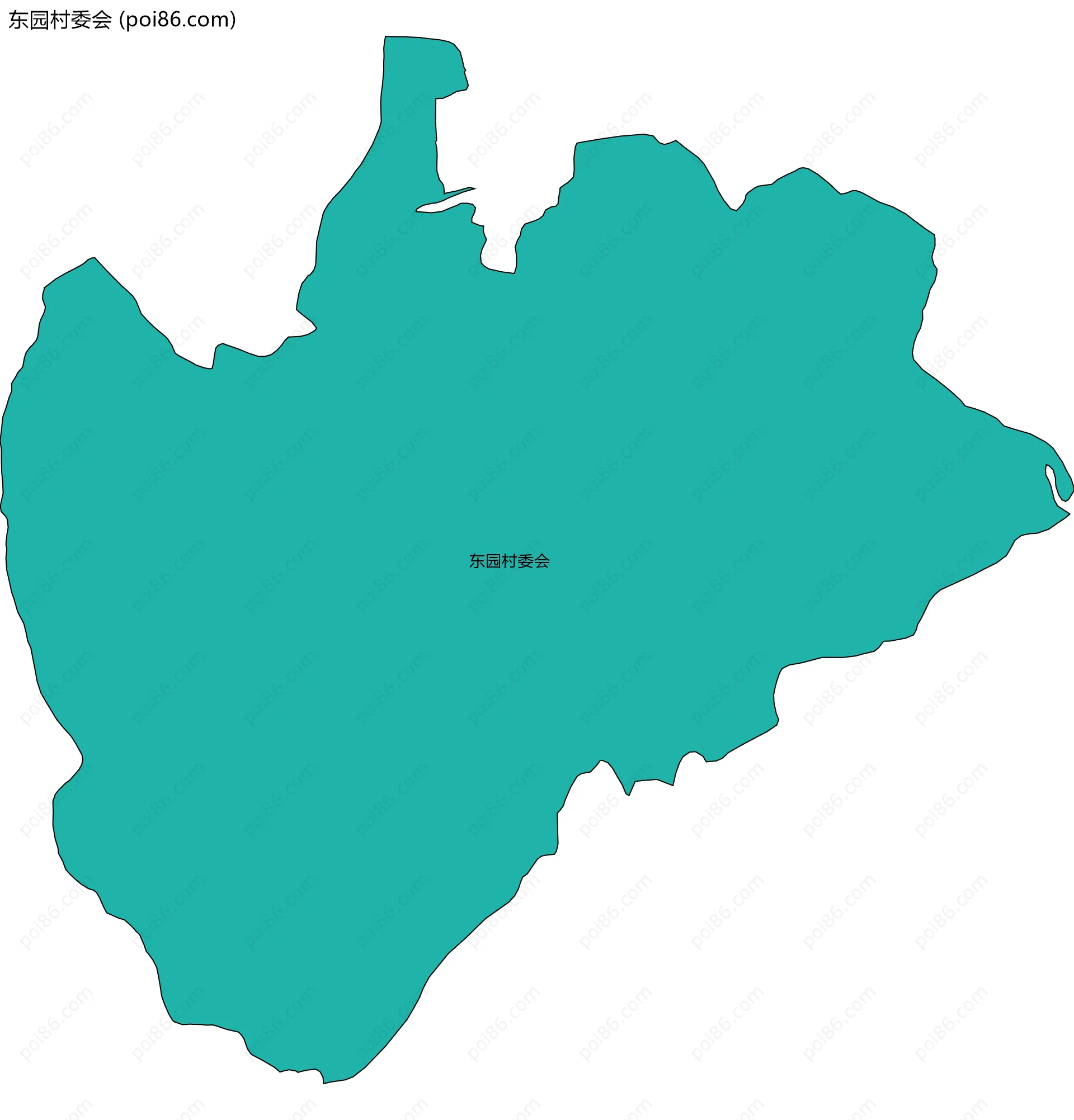东园村委会边界地图