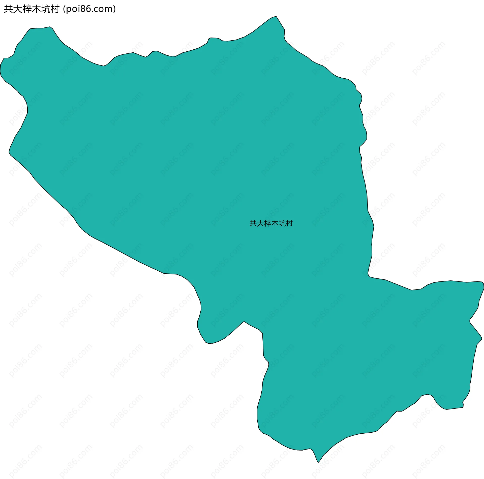 共大梓木坑村边界地图