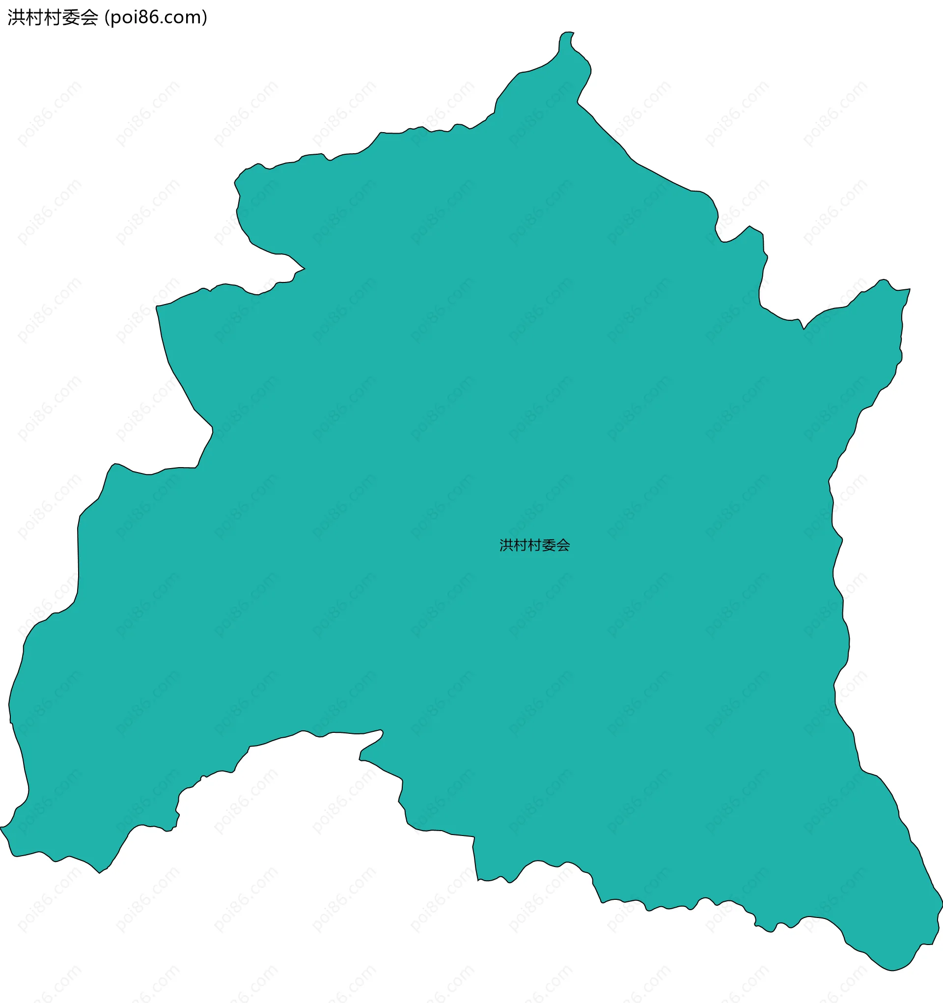 洪村村委会边界地图