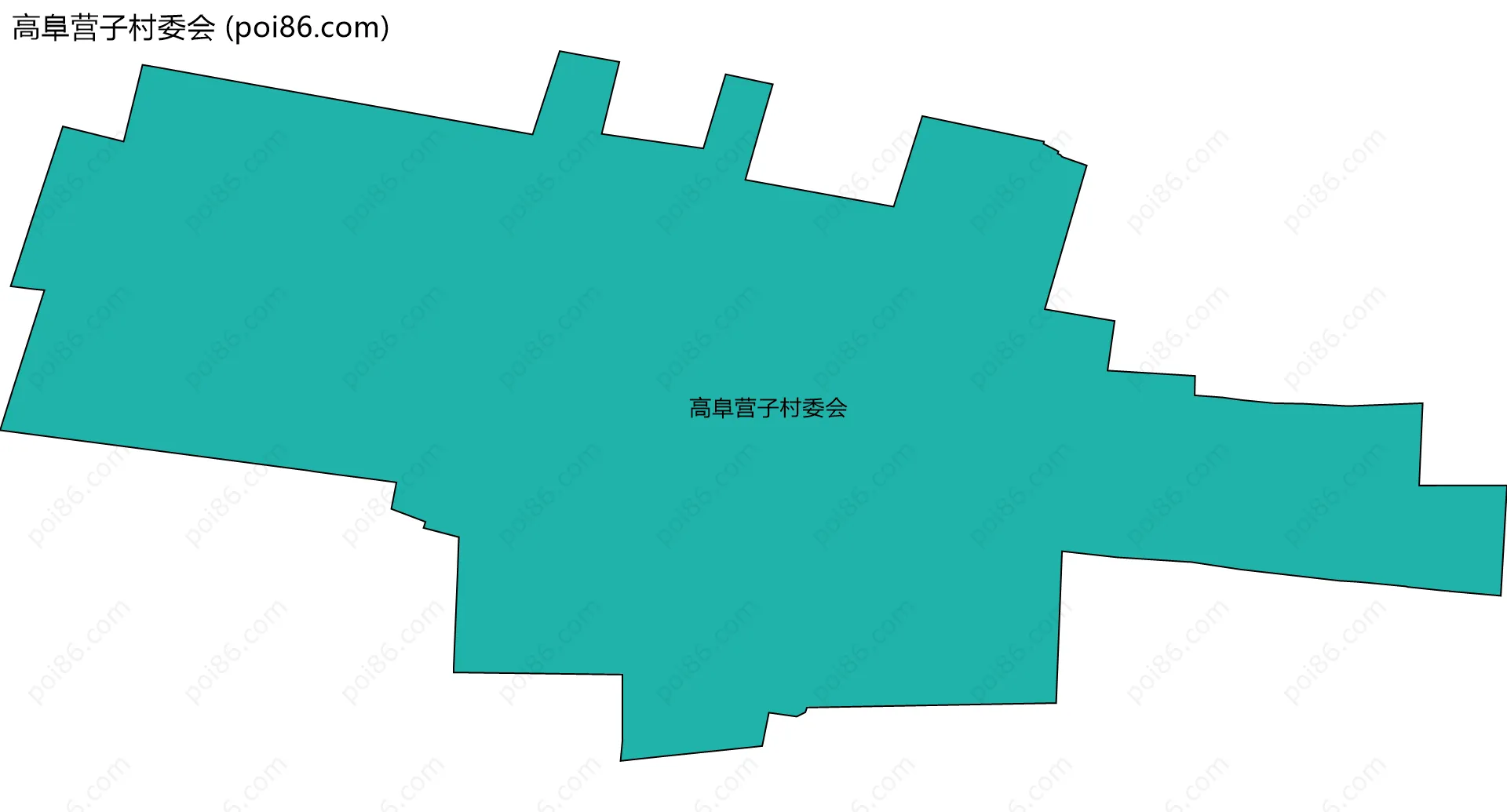 高阜营子村委会边界地图