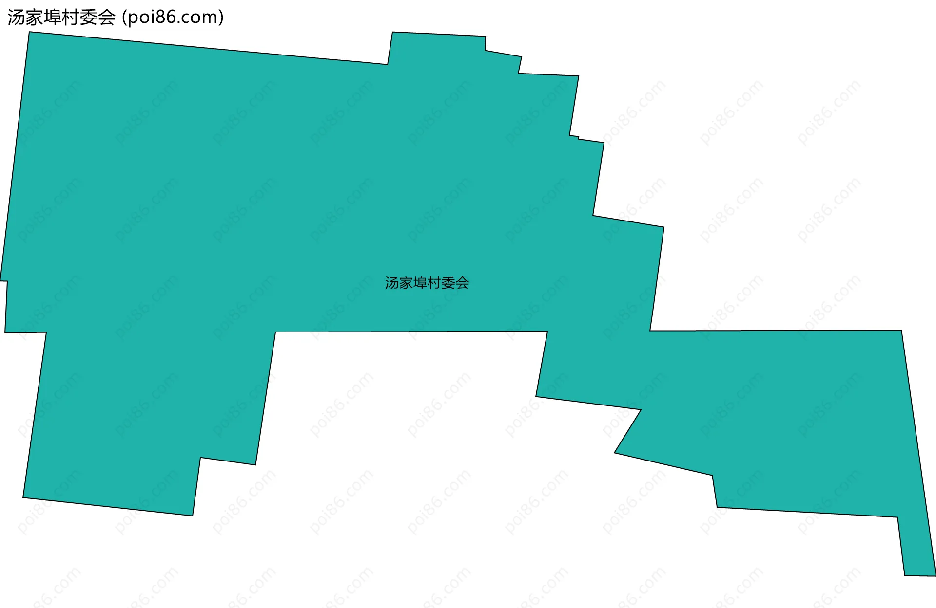 汤家埠村委会边界地图