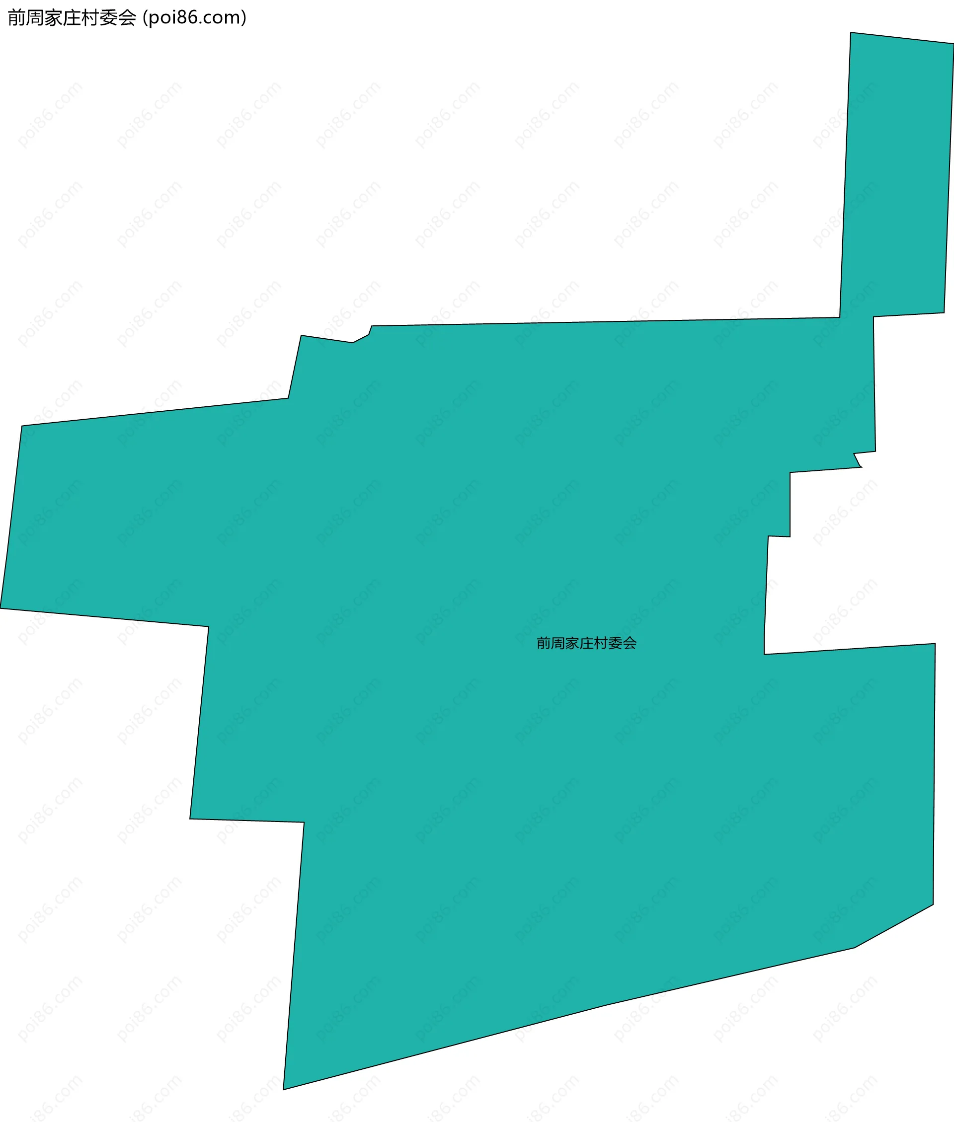 前周家庄村委会边界地图