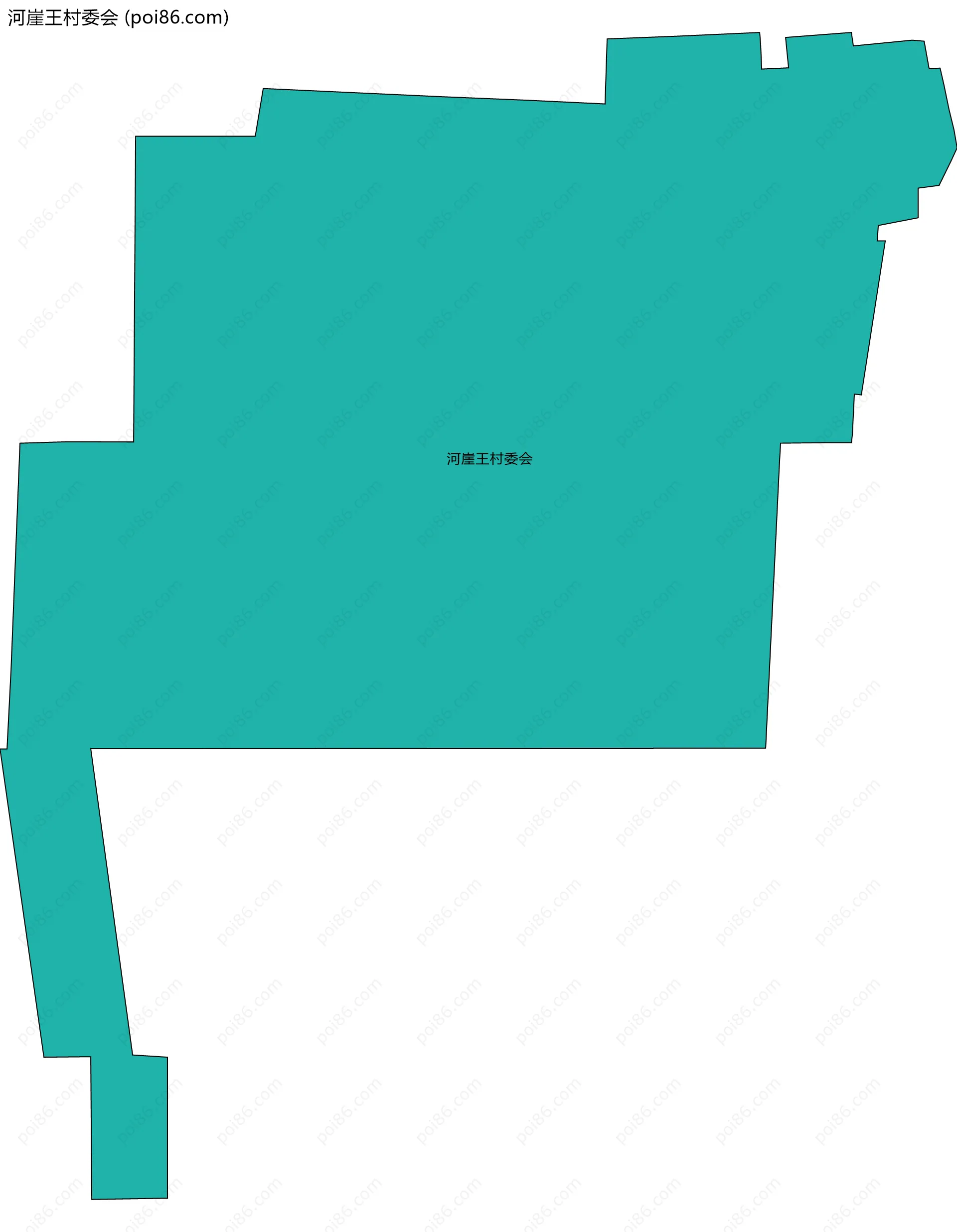 河崖王村委会边界地图
