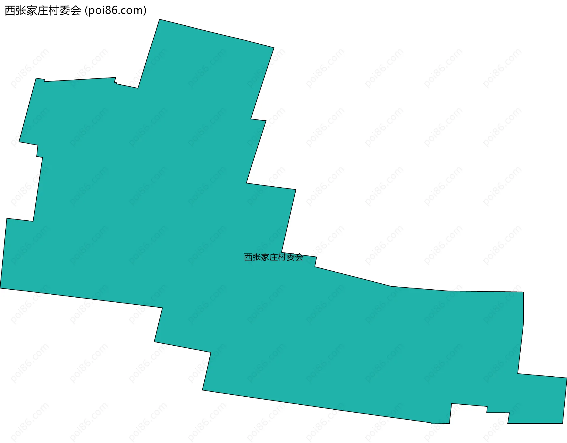 西张家庄村委会边界地图