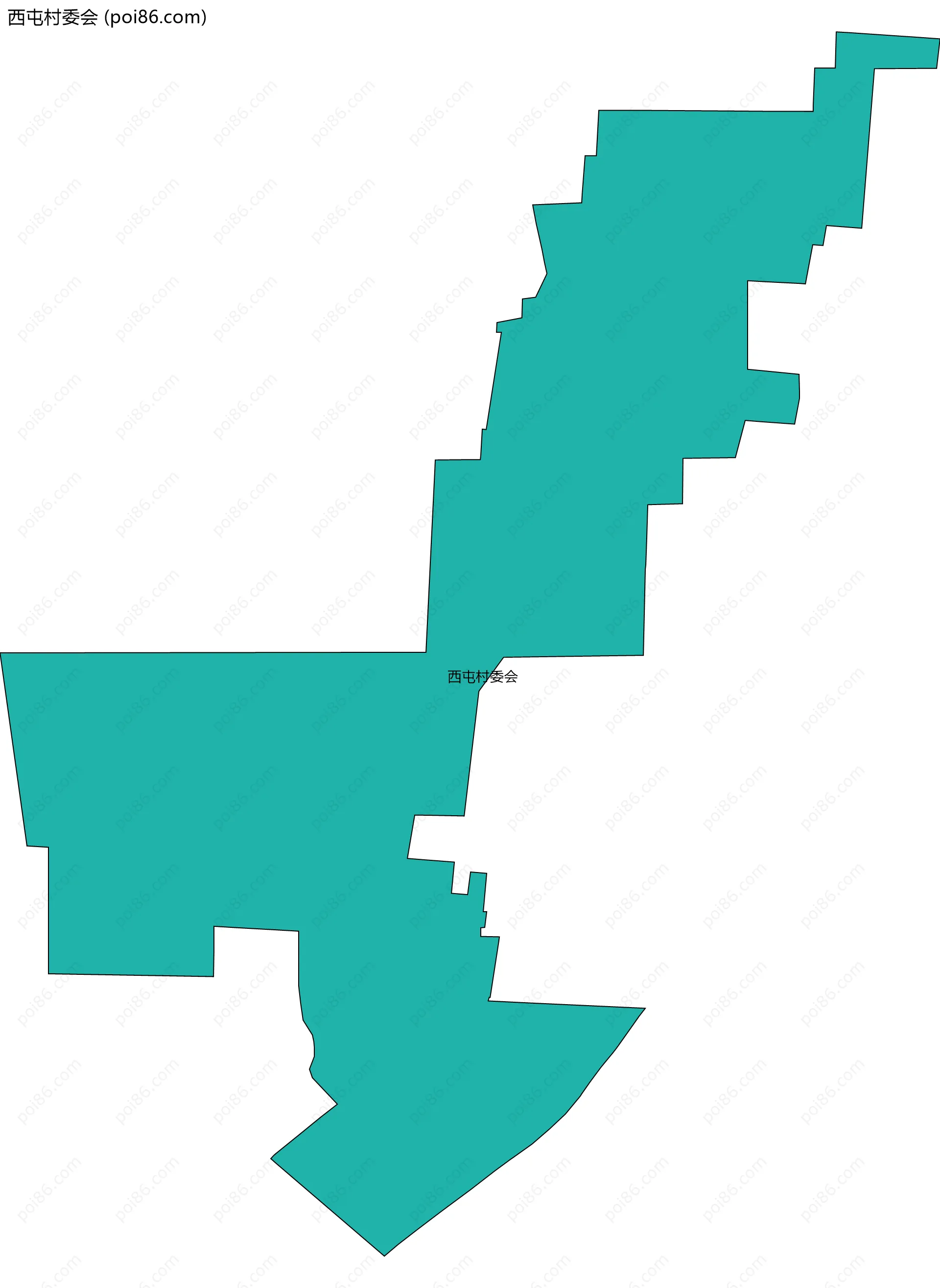 西屯村委会边界地图