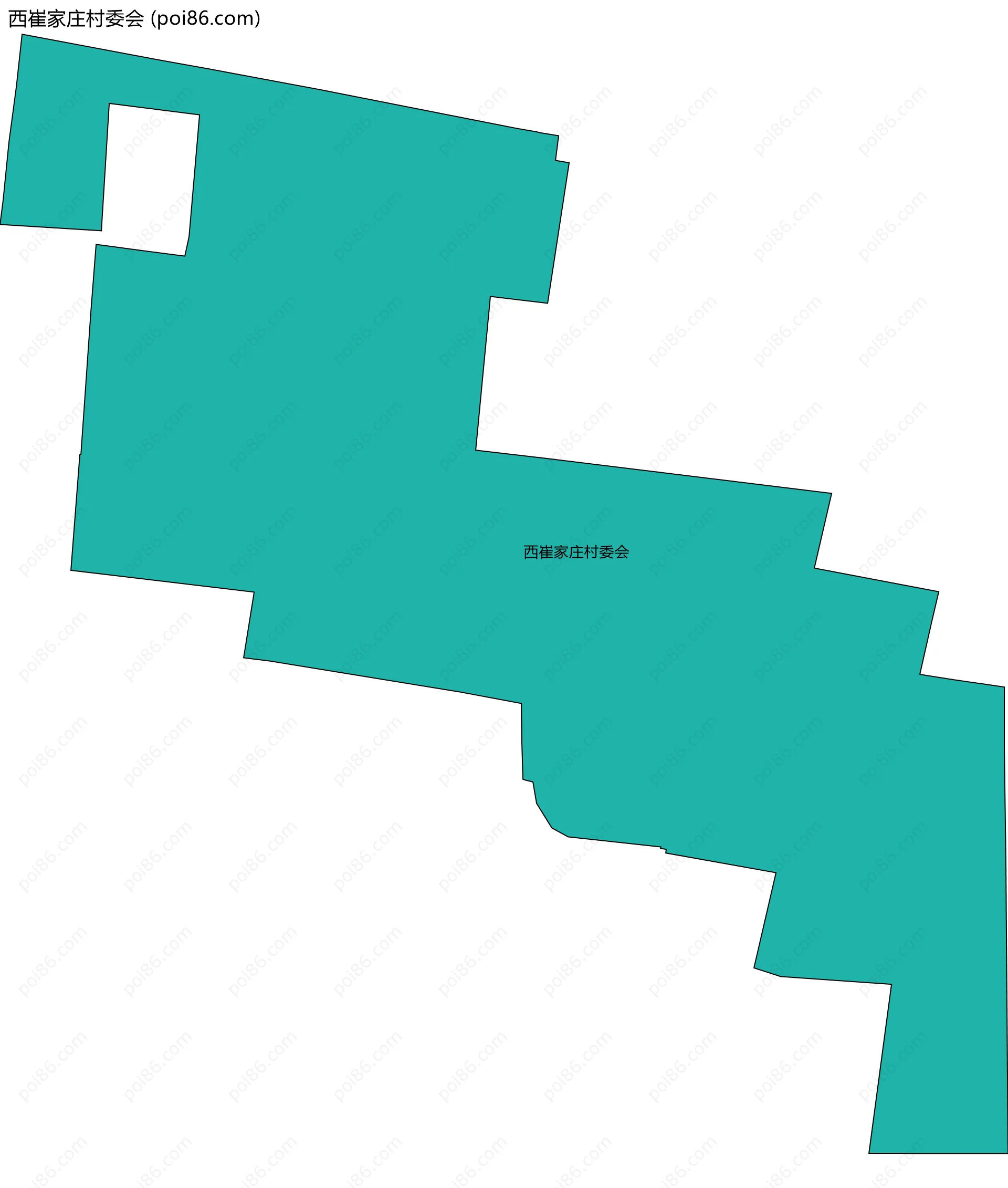 西崔家庄村委会边界地图