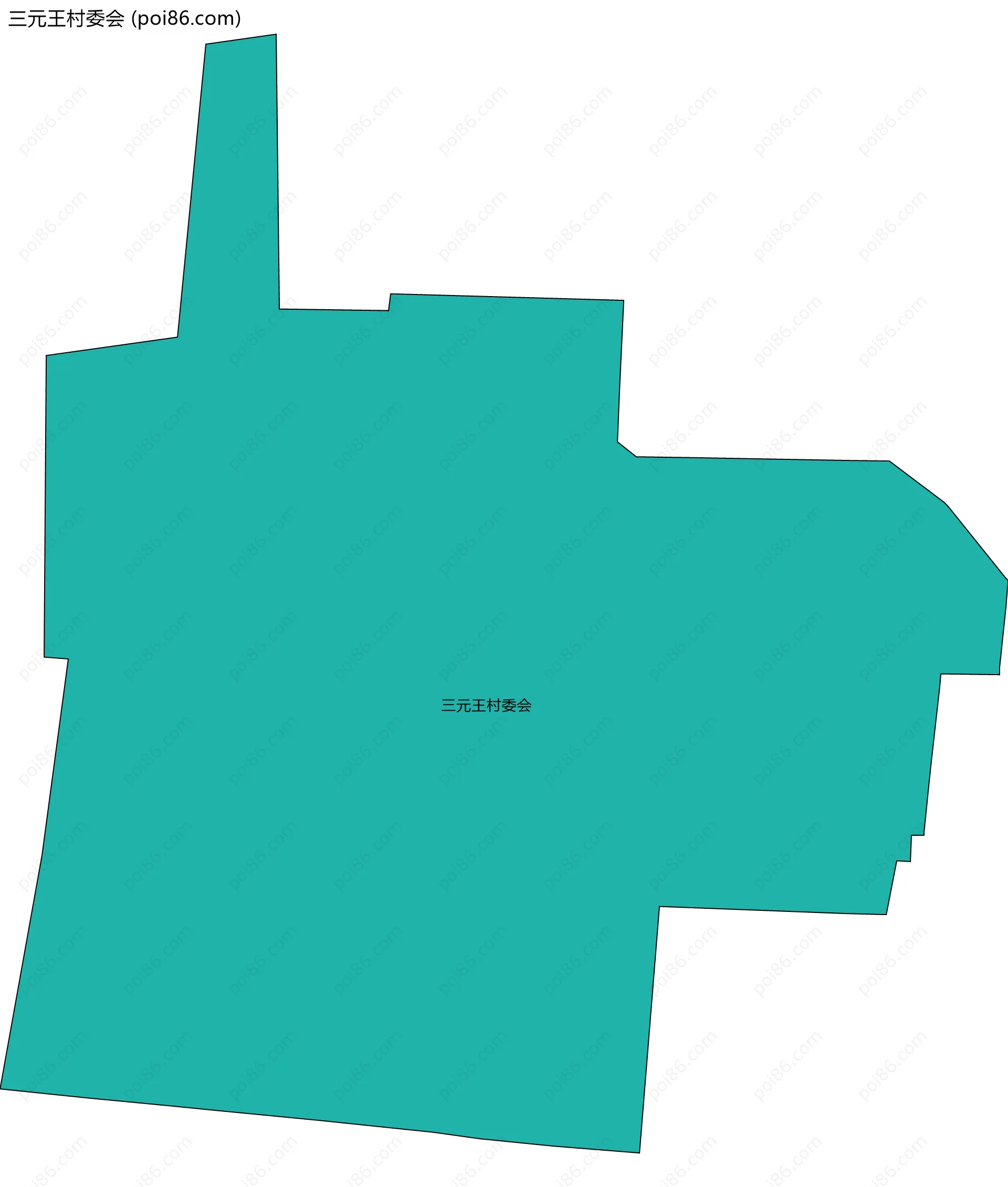 三元王村委会边界地图