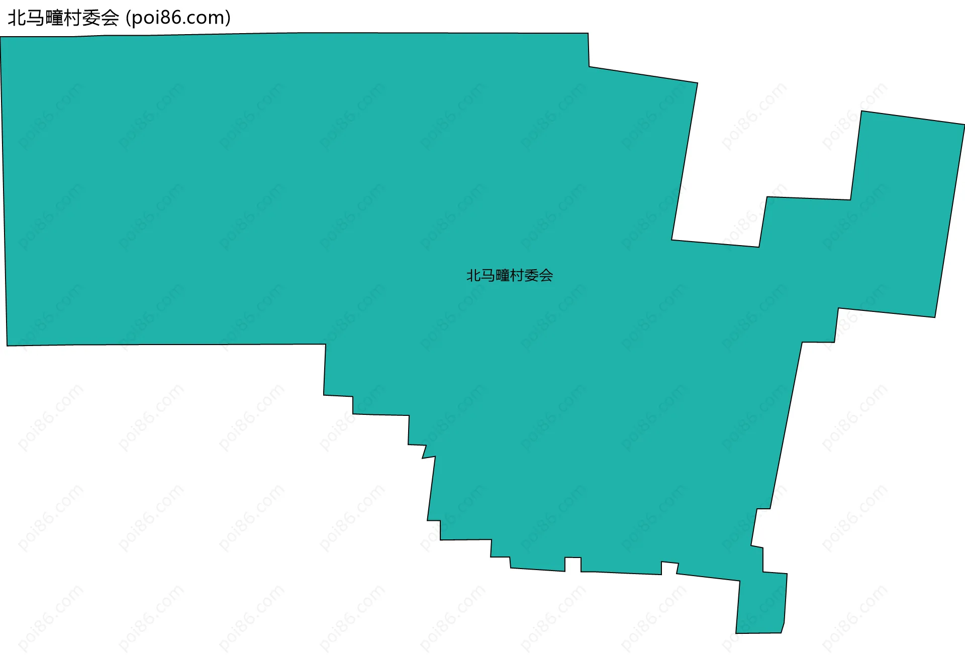 北马疃村委会边界地图