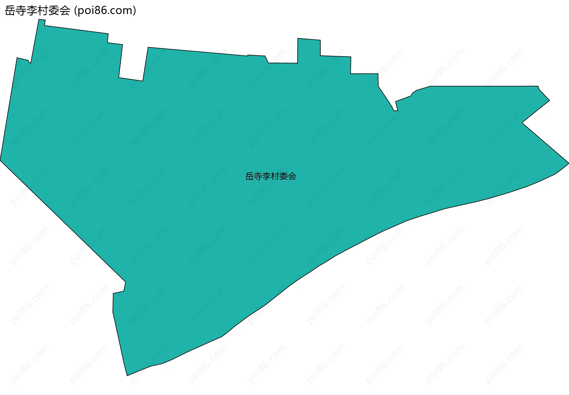 岳寺李村委会边界地图