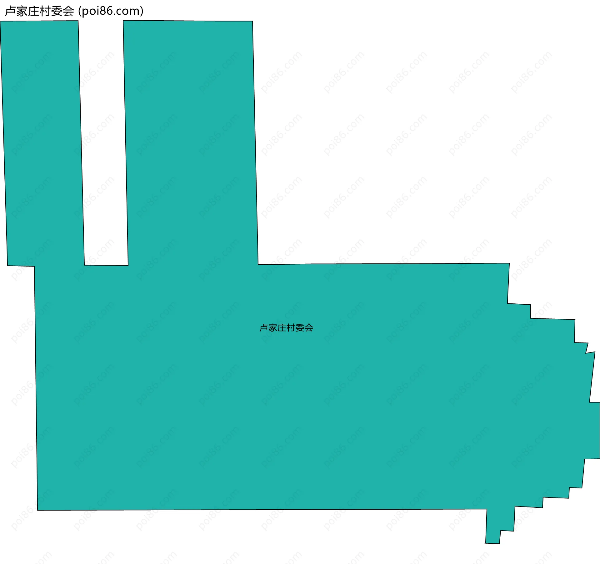卢家庄村委会边界地图