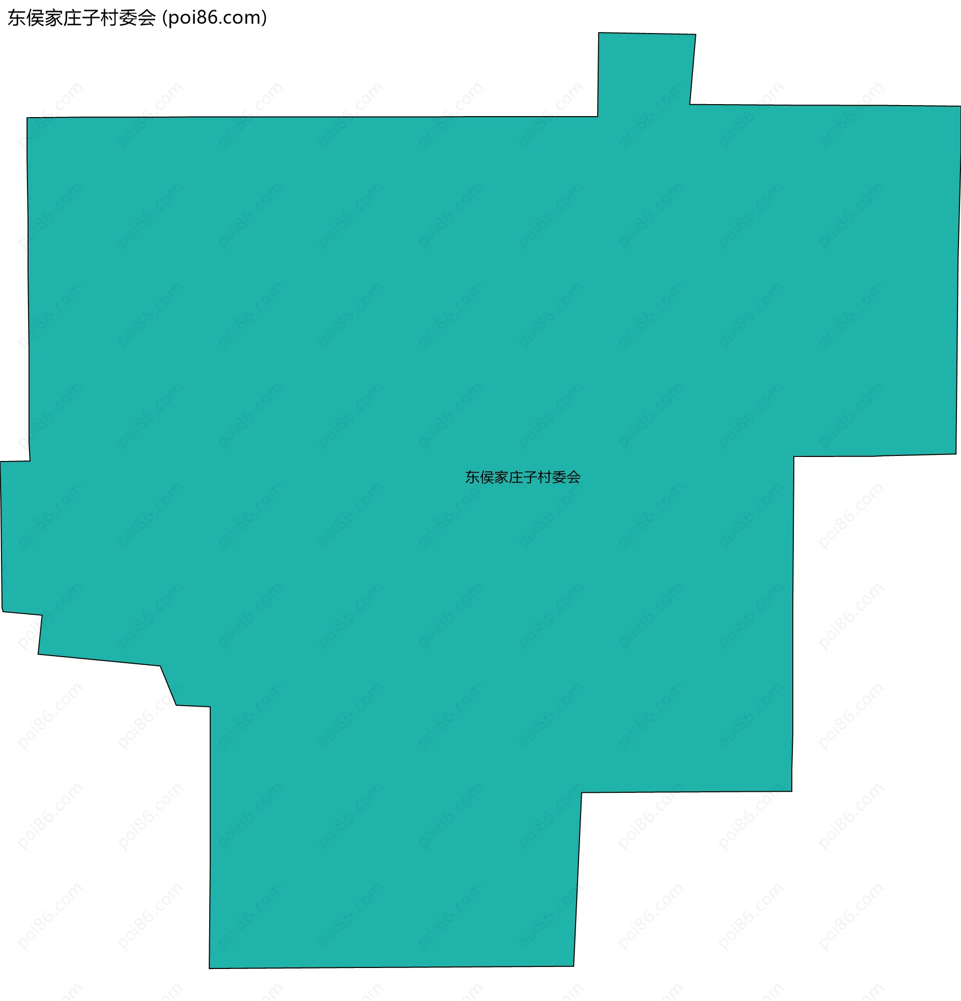 东侯家庄子村委会边界地图