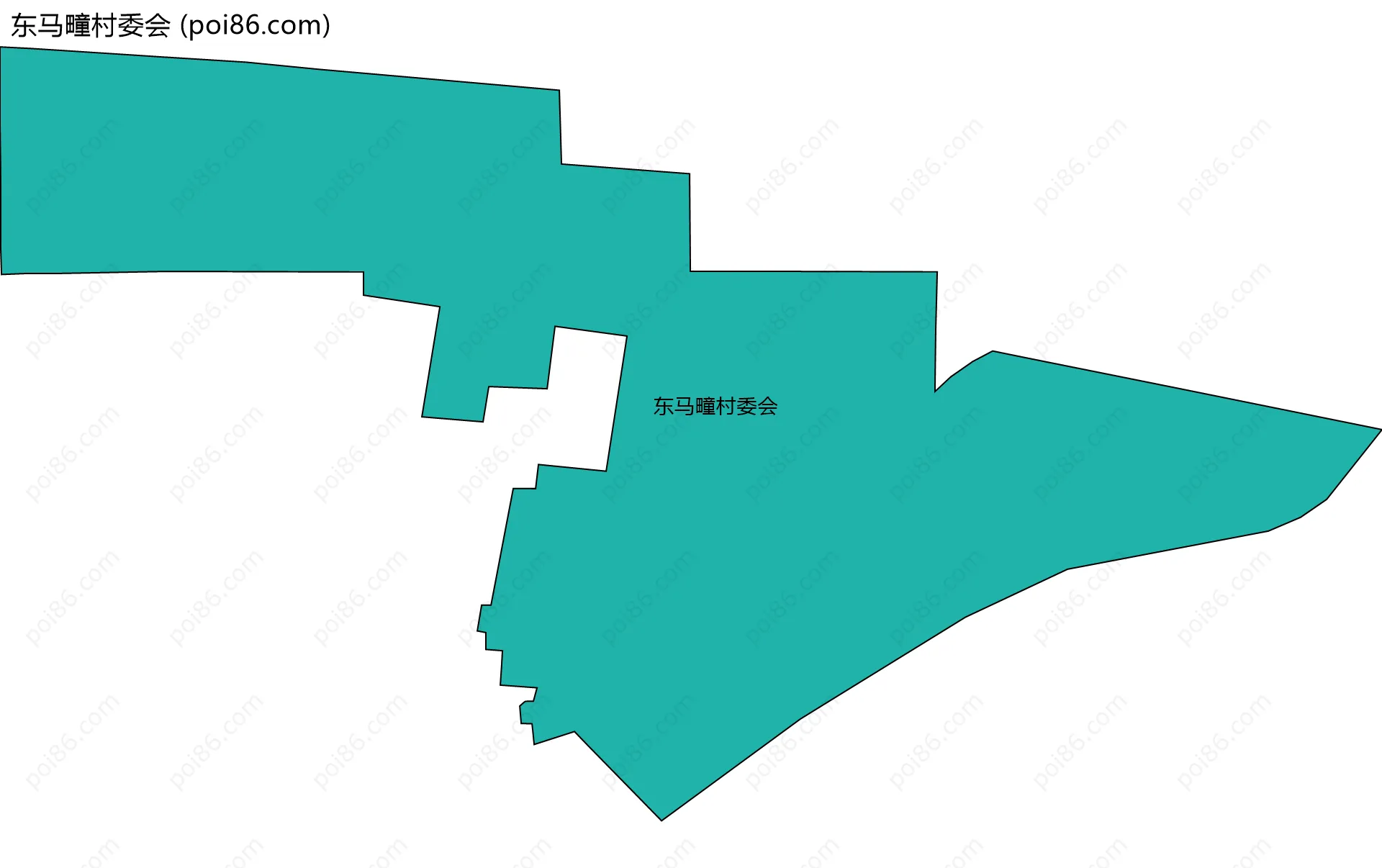东马疃村委会边界地图