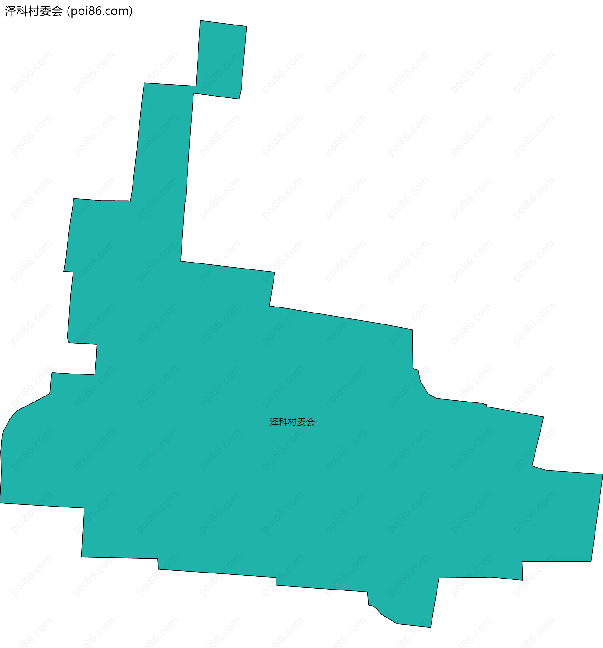 泽科村委会边界地图