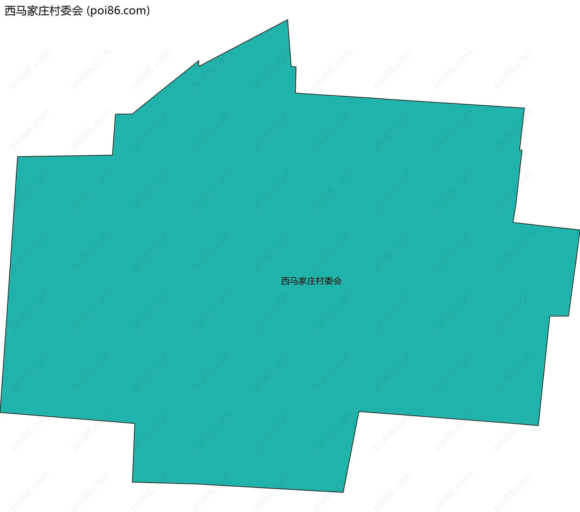 西马家庄村委会边界地图