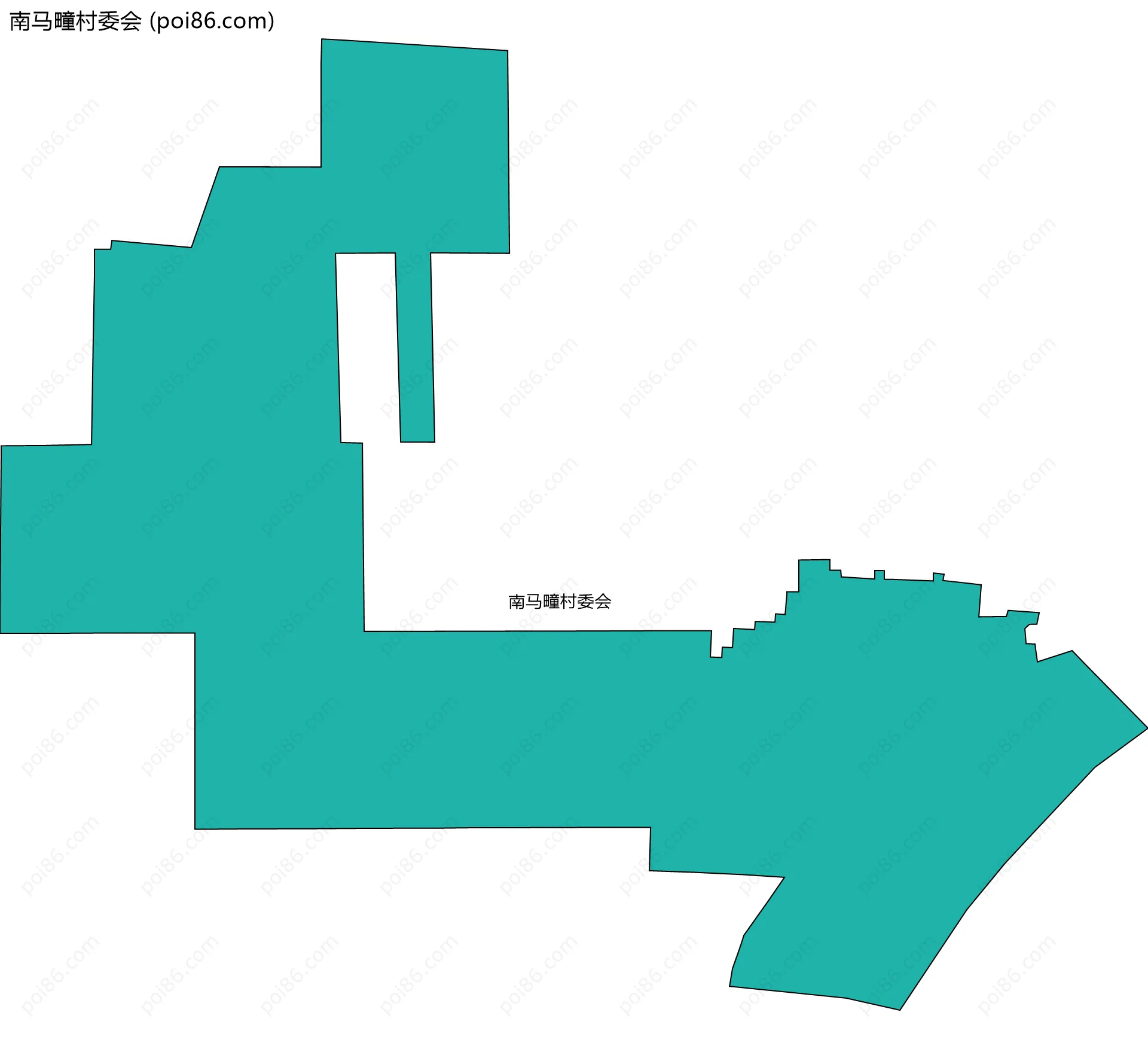 南马疃村委会边界地图