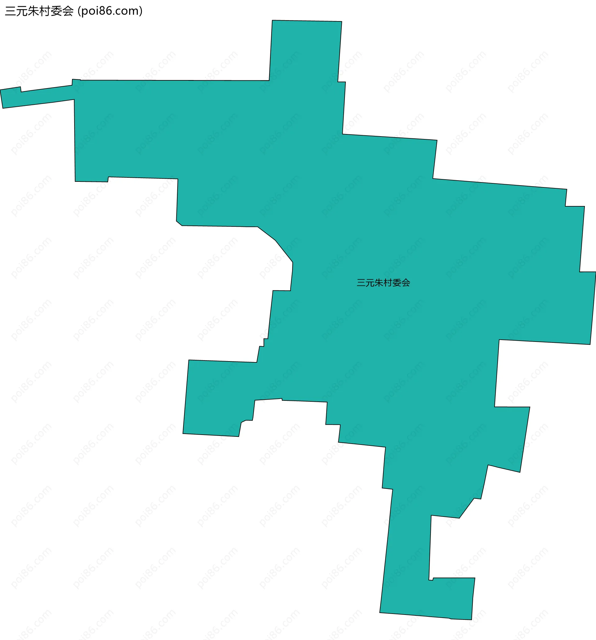三元朱村委会边界地图