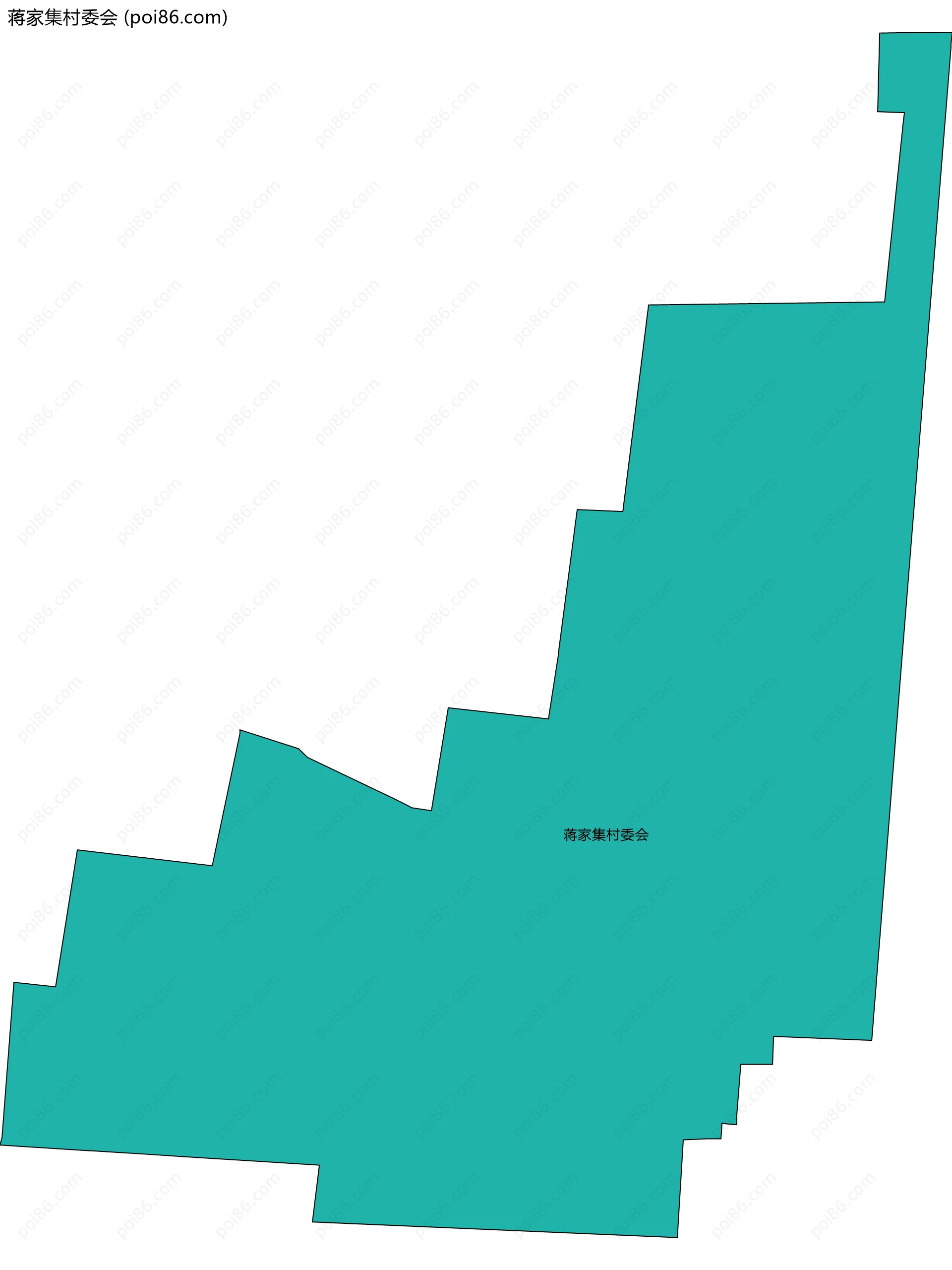 蒋家集村委会边界地图