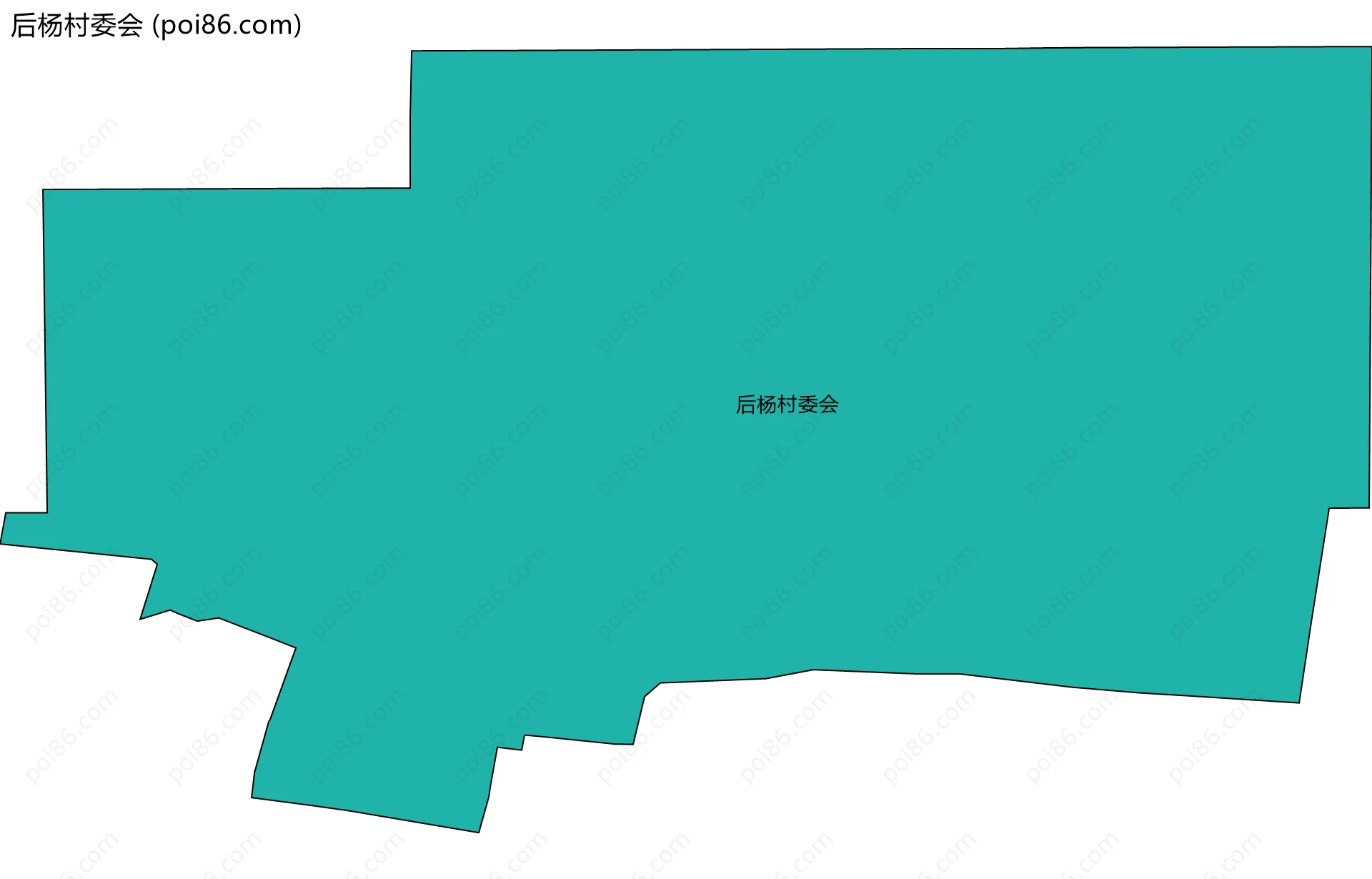 后杨村委会边界地图