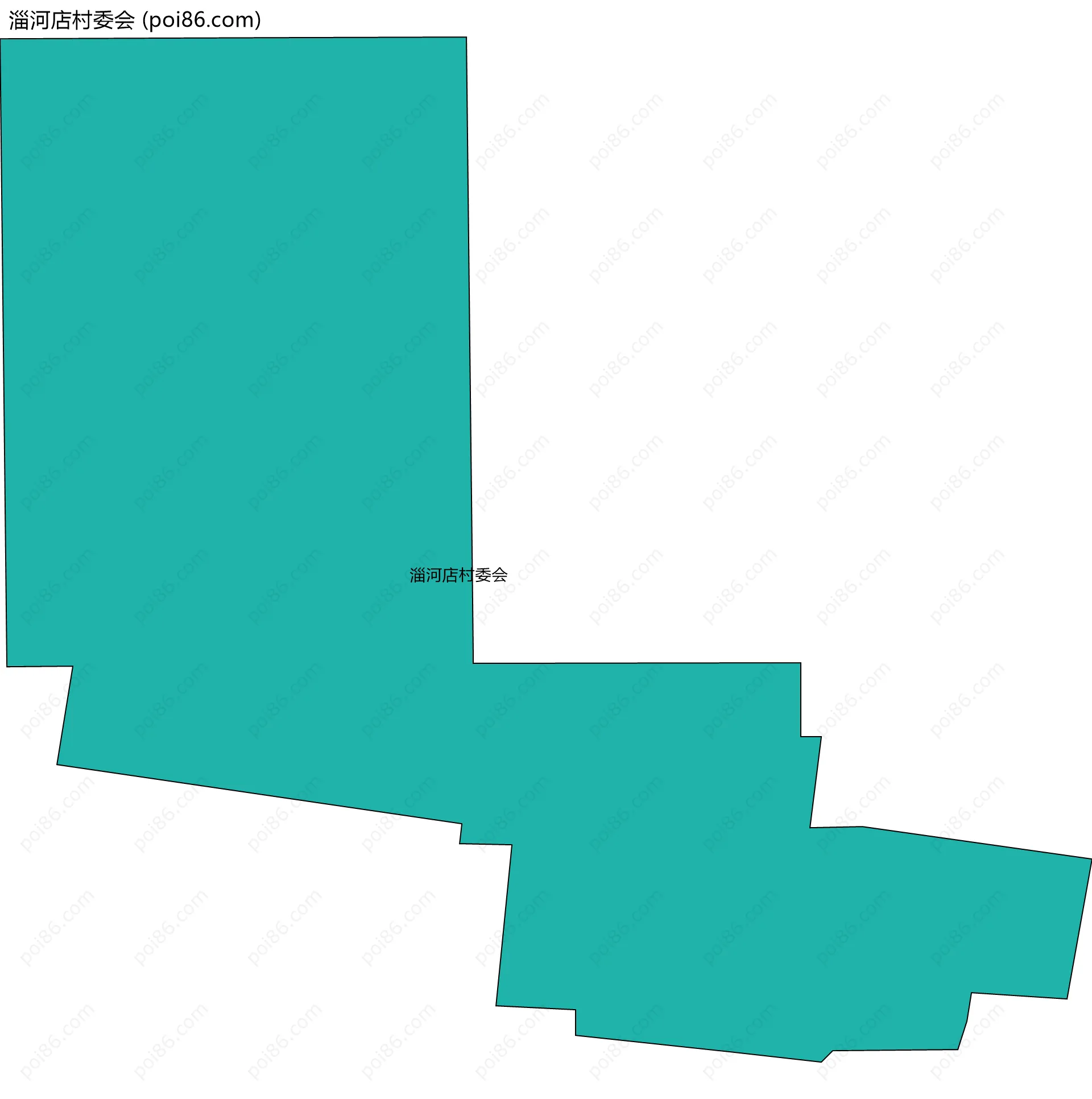 淄河店村委会边界地图
