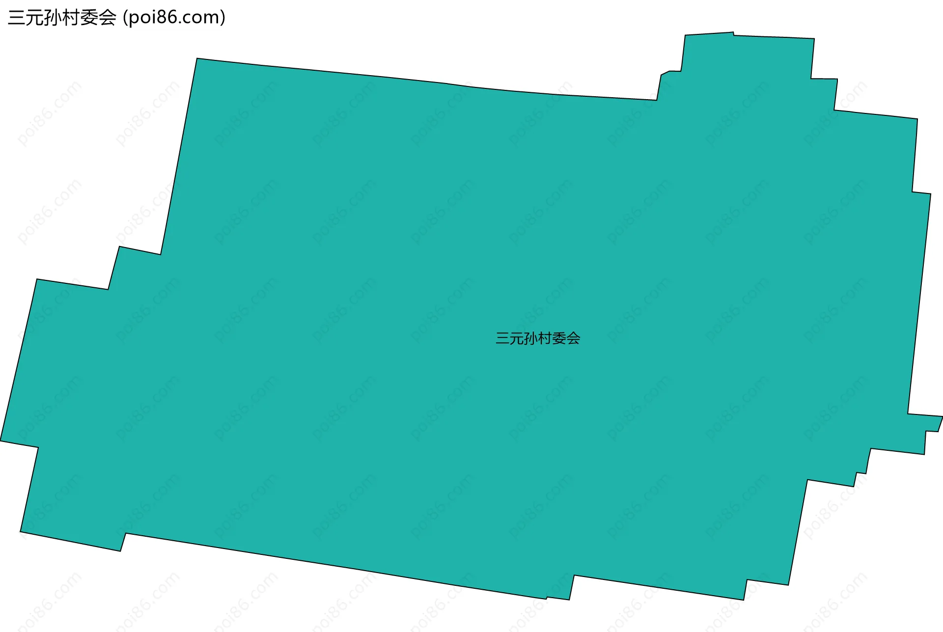 三元孙村委会边界地图